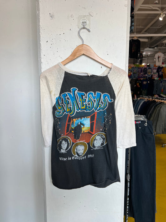 Vintage 1981 Genesis Thrashed Parking Lot Bootleg Tour Tee