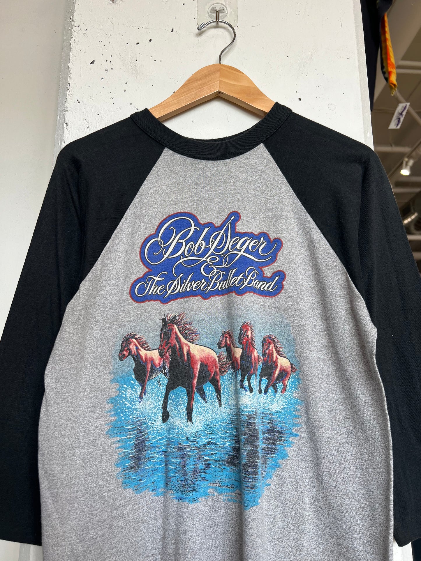 Vintage 80s Bob Seger & The Silver Bullet Band Raglan Tee