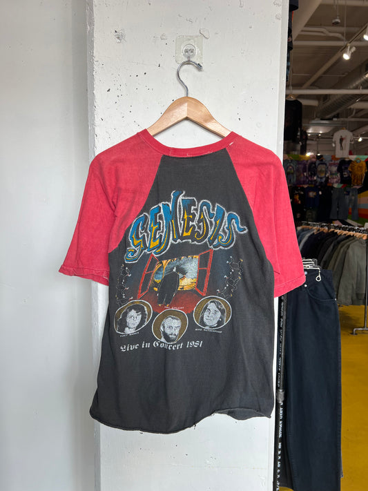 Vintage 1981 Genesis Parking Lot Bootleg Raglan Tee