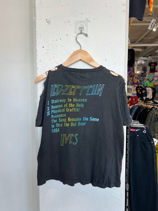 Vintage 1970s Led Zeppelin Tour Thrashed Distressed Tee