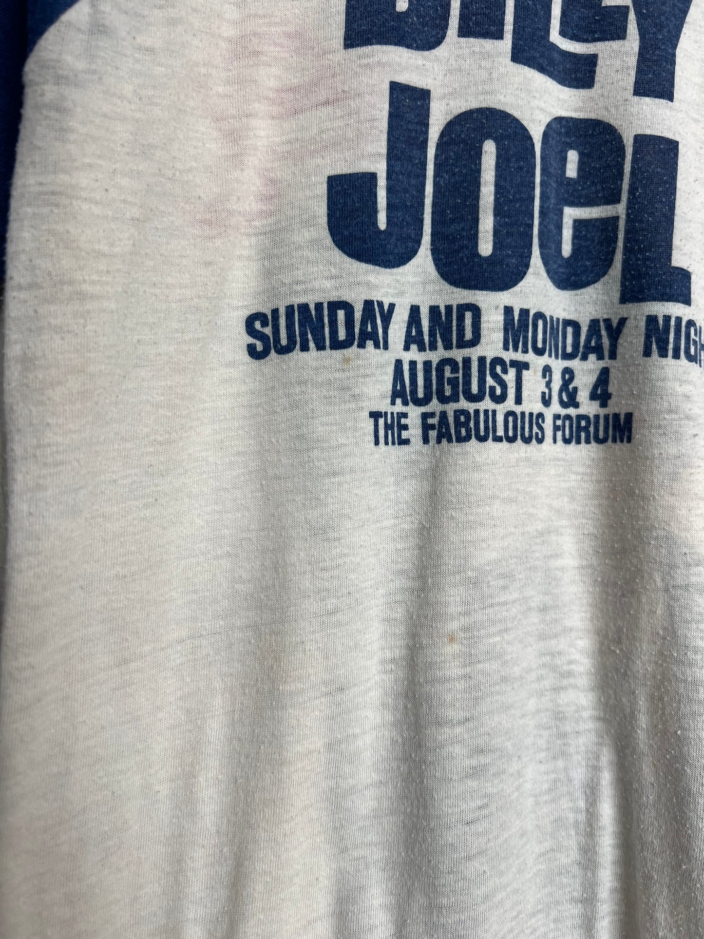 Vintage 1980 Billy Joel Raglan Tee