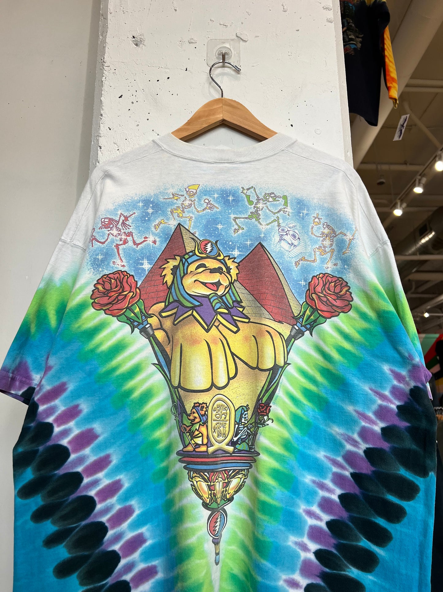 Vintage 1996 Grateful Dead Liquid Blue Tie Dye Tee