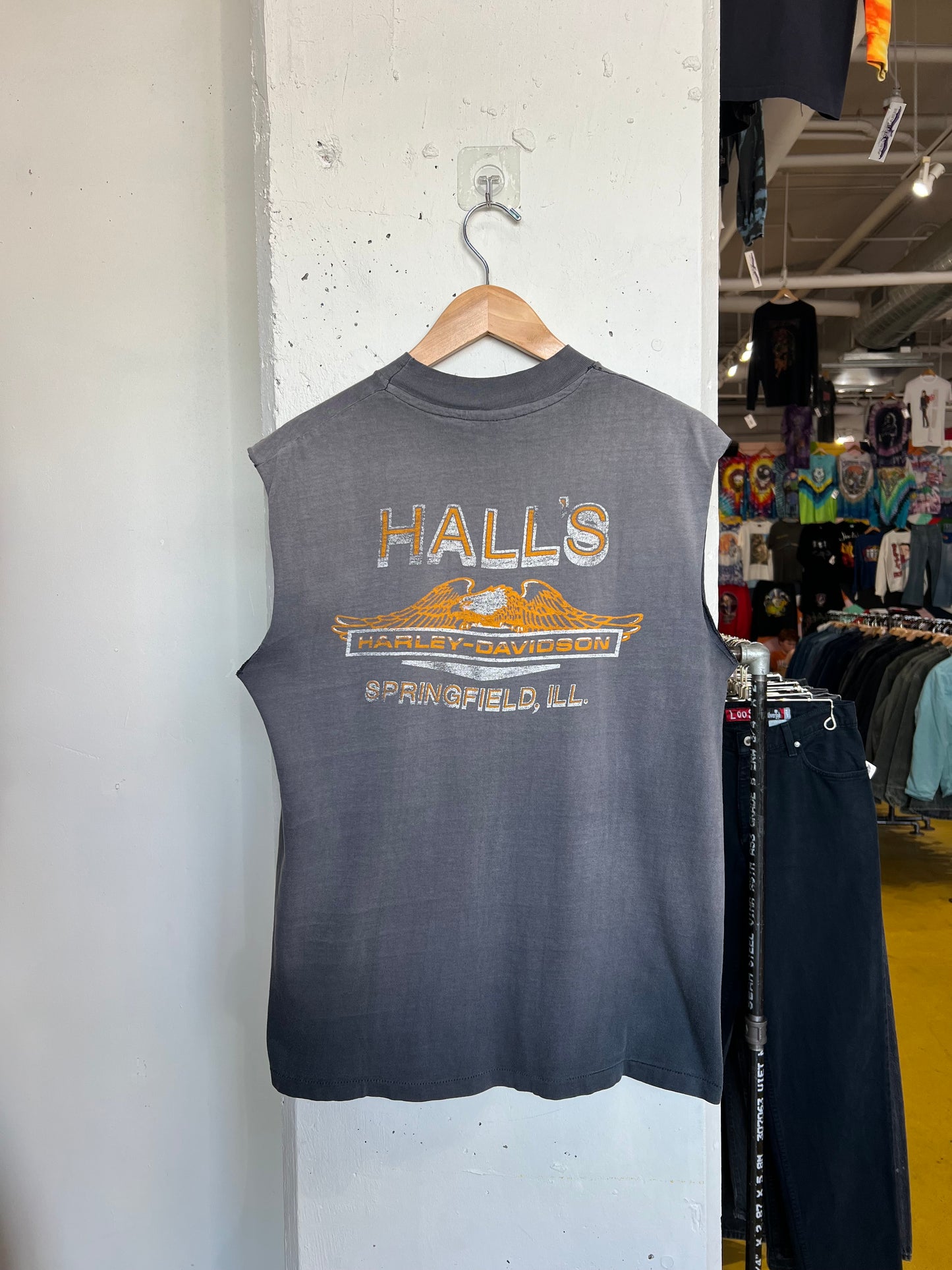 Vintage 80s Springfield Harley Davidson Cut Off Tee