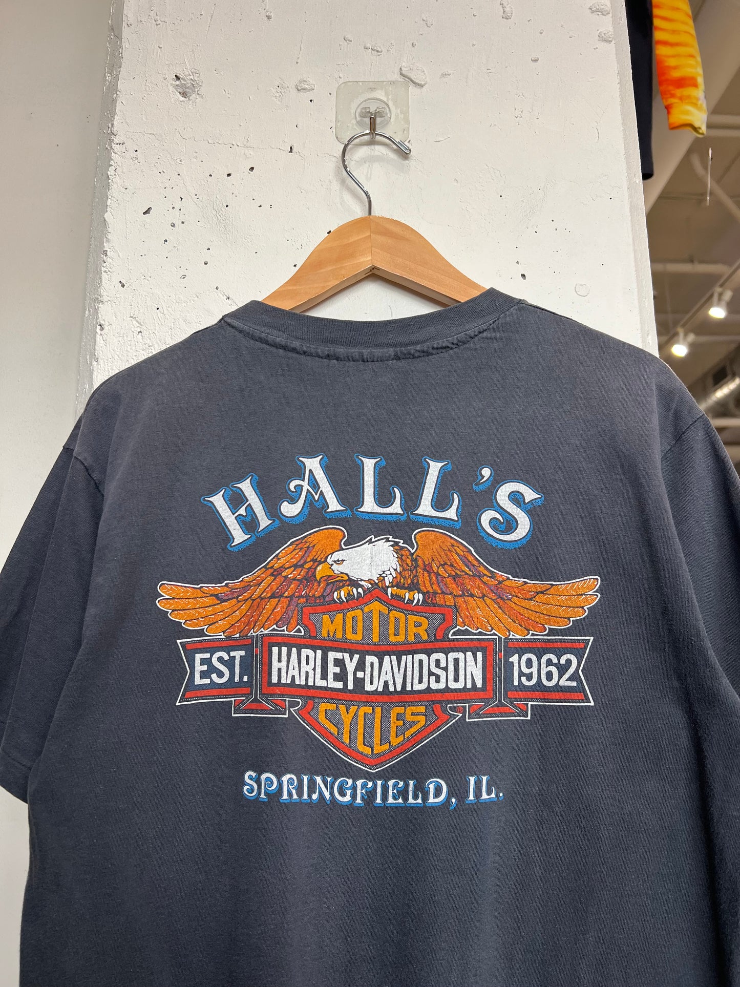 Vintage 80s Springfield Harley Davidson Pocket Tee