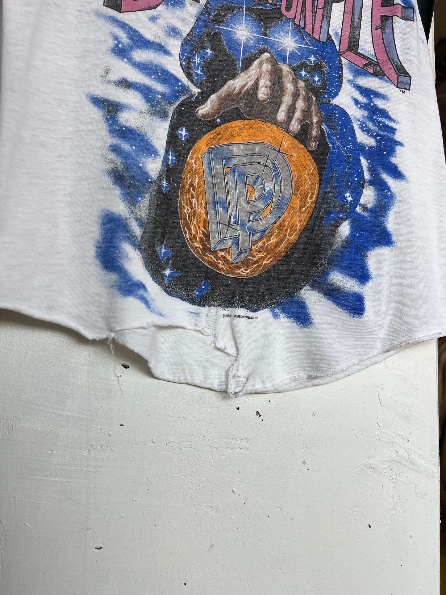 Vintage 1985 Deep Purple Thrashed Cut Off Tour Tee