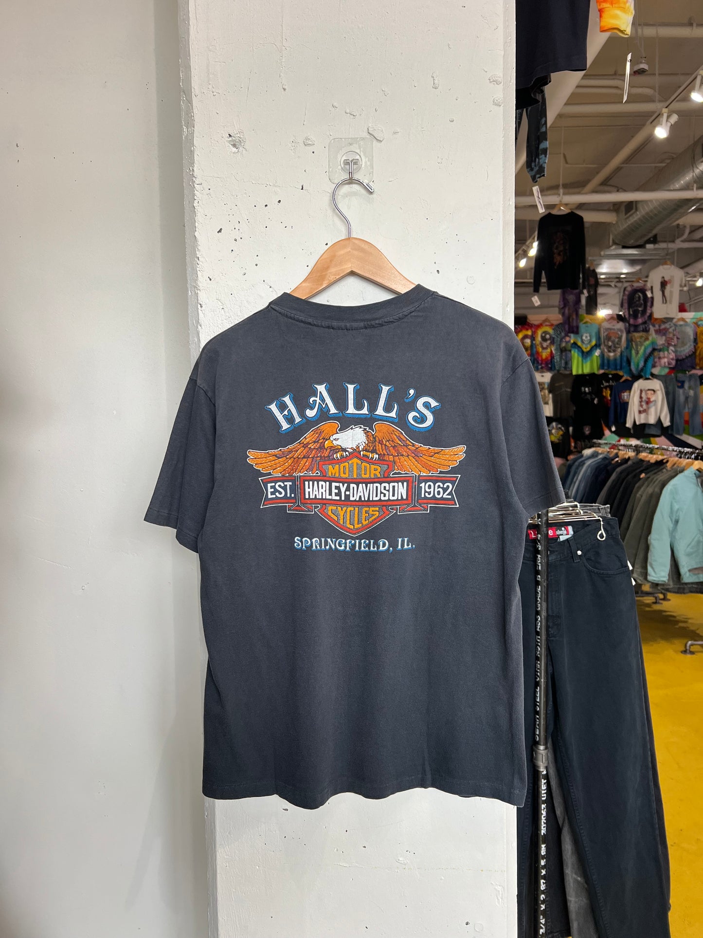 Vintage 80s Springfield Harley Davidson Pocket Tee