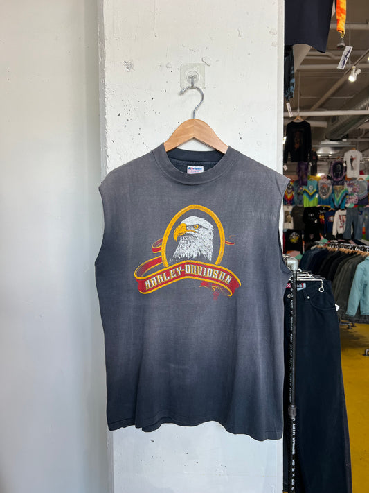 Vintage 80s San Diego Harley Davidson Cut Off Tee