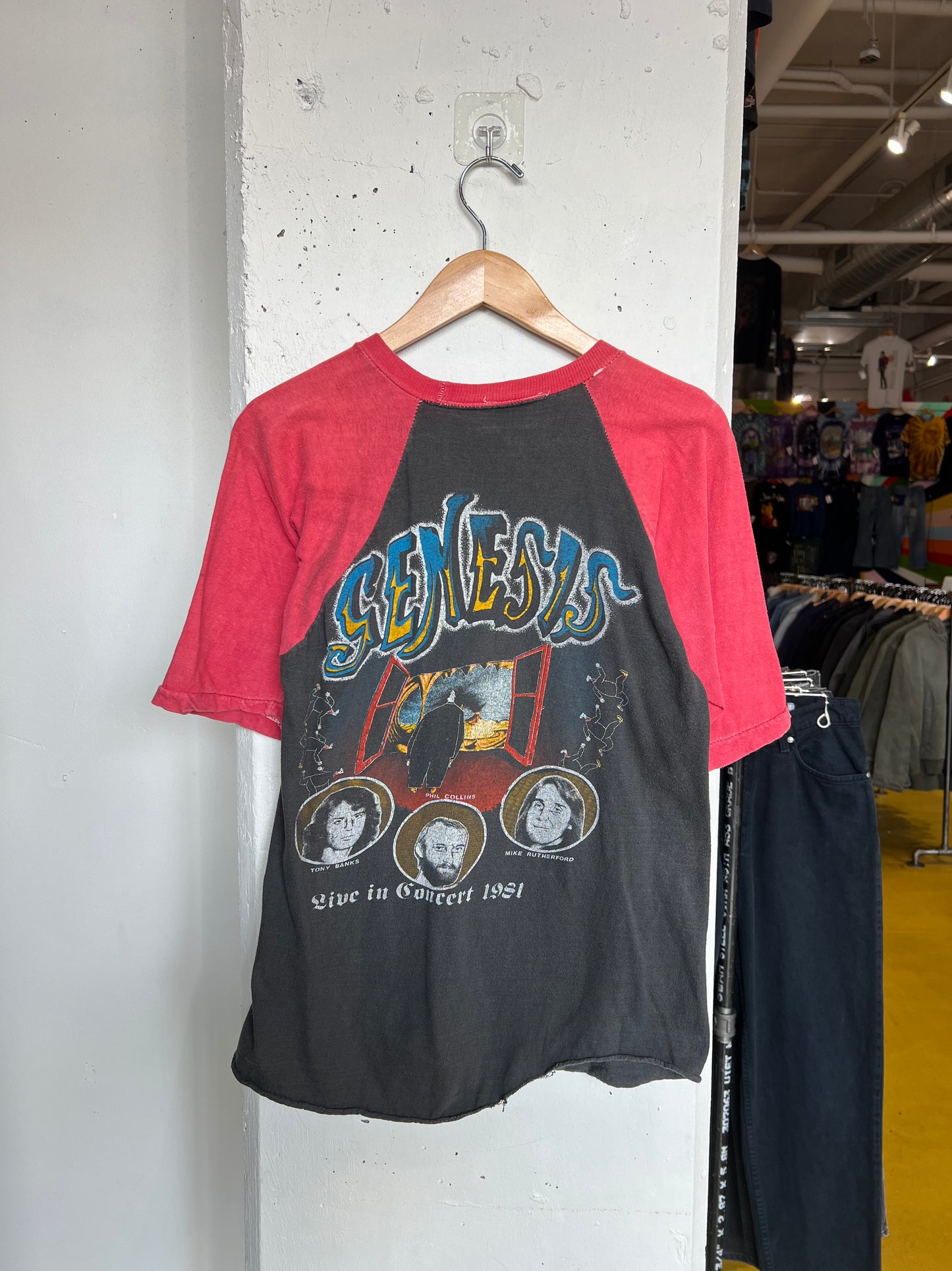 Vintage 1981 Genesis Parking Lot Bootleg Raglan Tee
