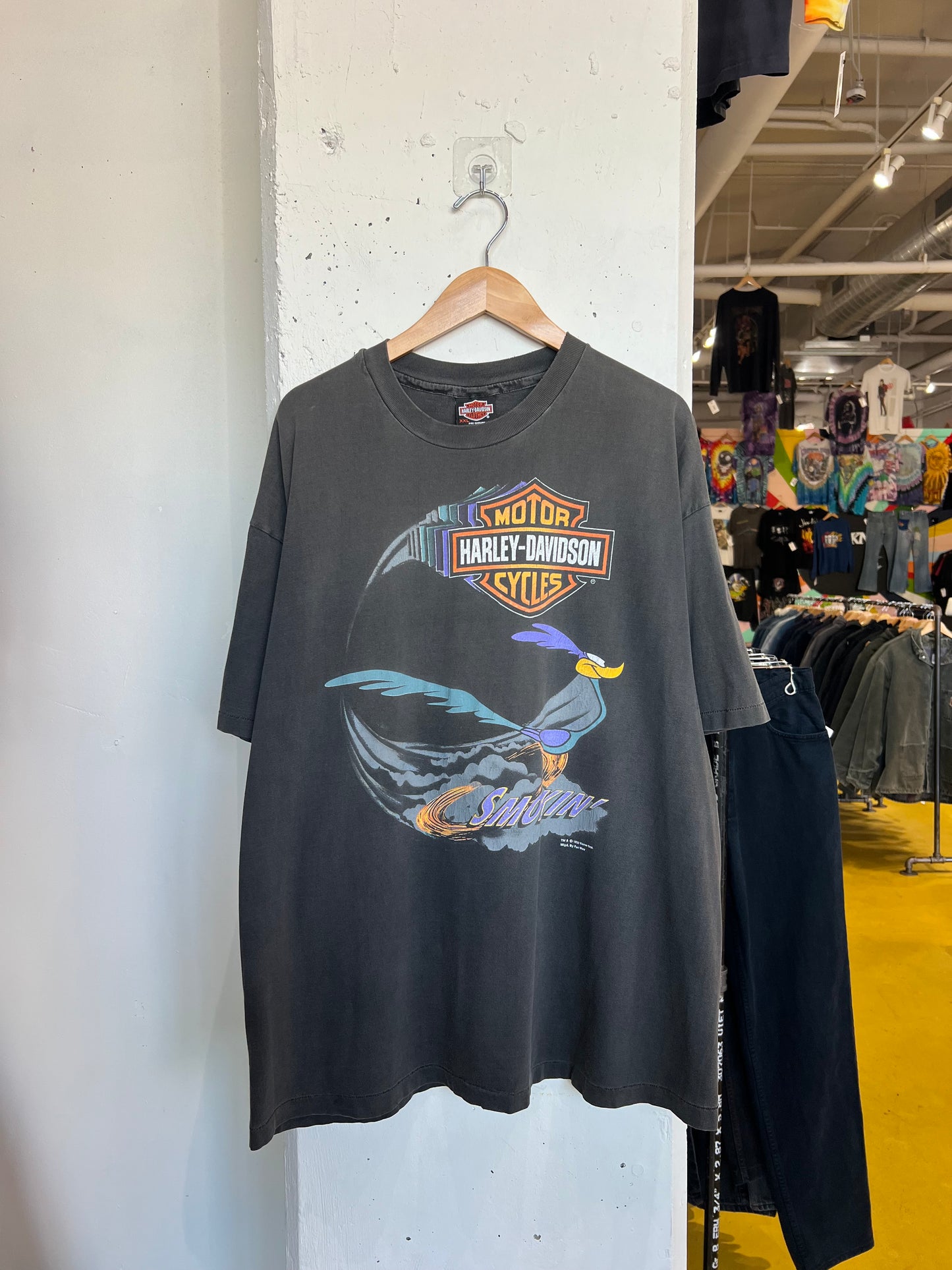 Vintage 90s Waco Harley Davidson Road Runner Faded Tee