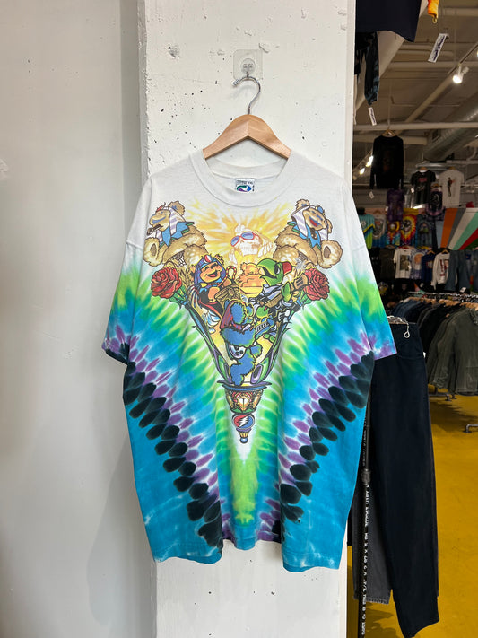 Vintage 1996 Grateful Dead Liquid Blue Tie Dye Tee