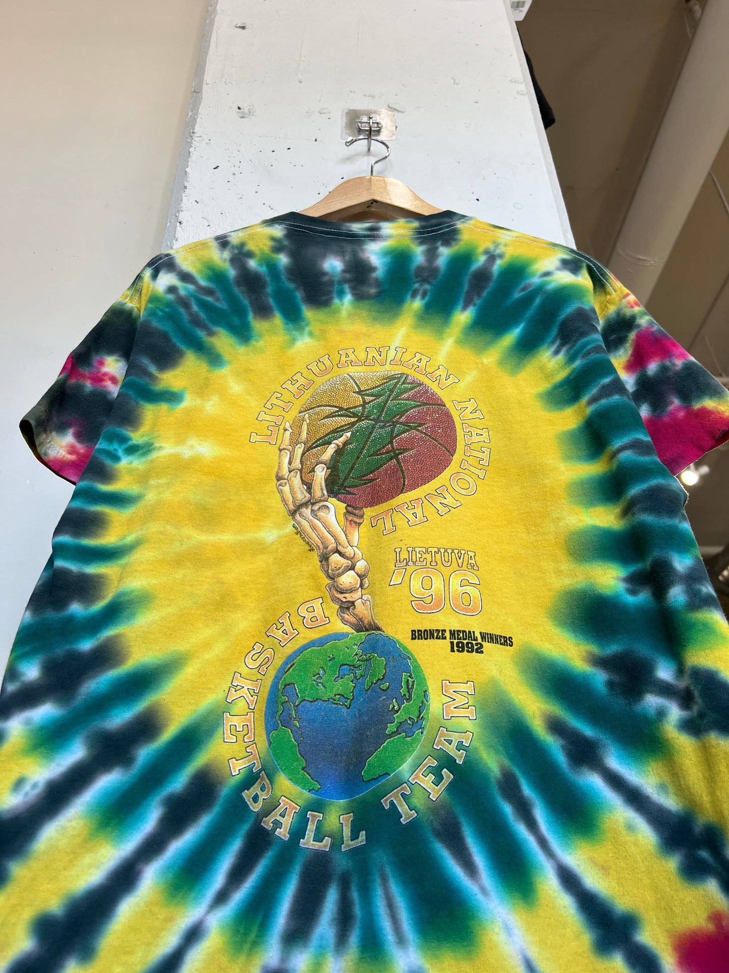 Vintage 90s Grateful Dead Lithuania Basketball Tee