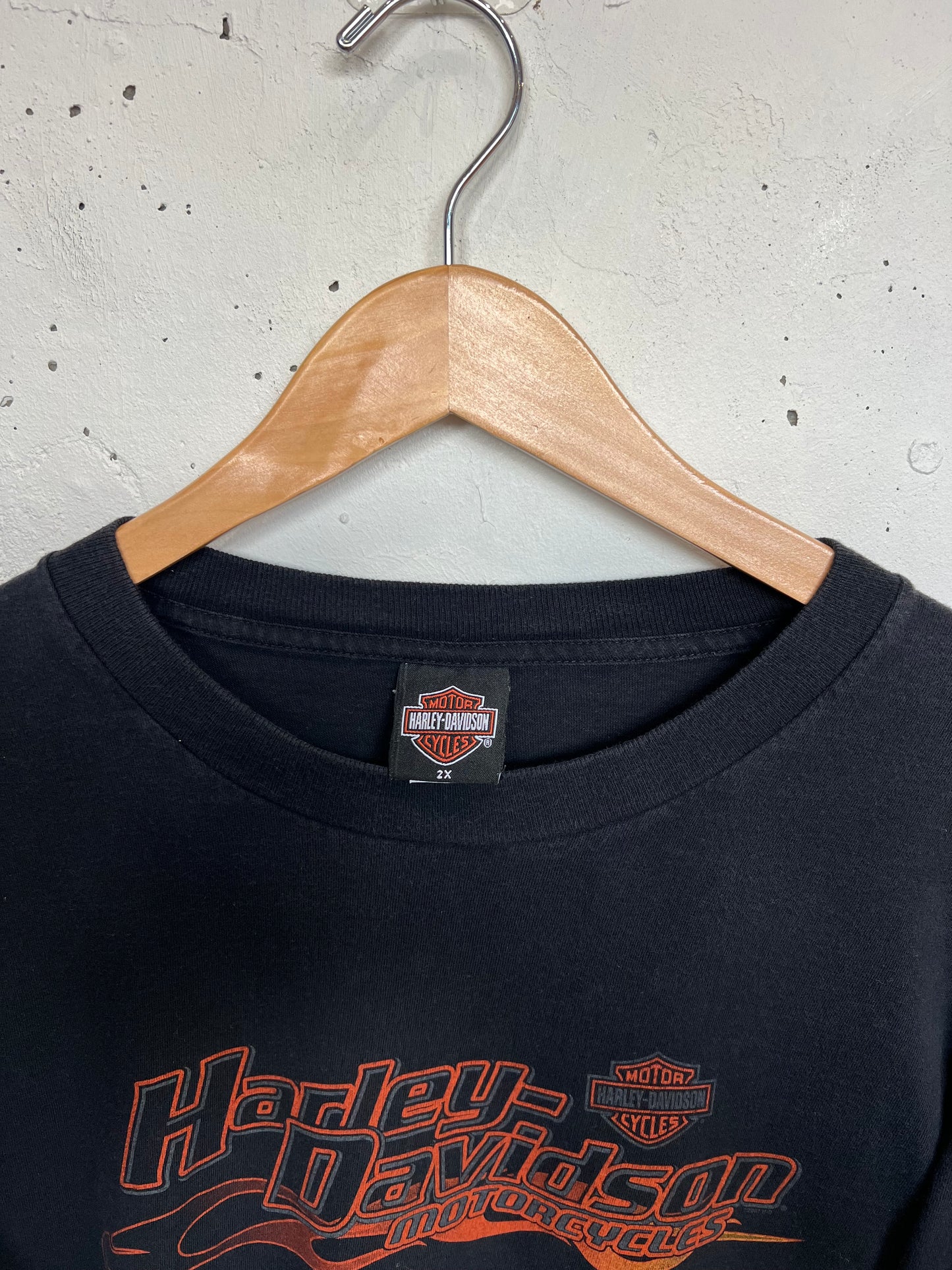 Vintage 2000s Mason Harley Davidson Flame Longsleeve T Shirt