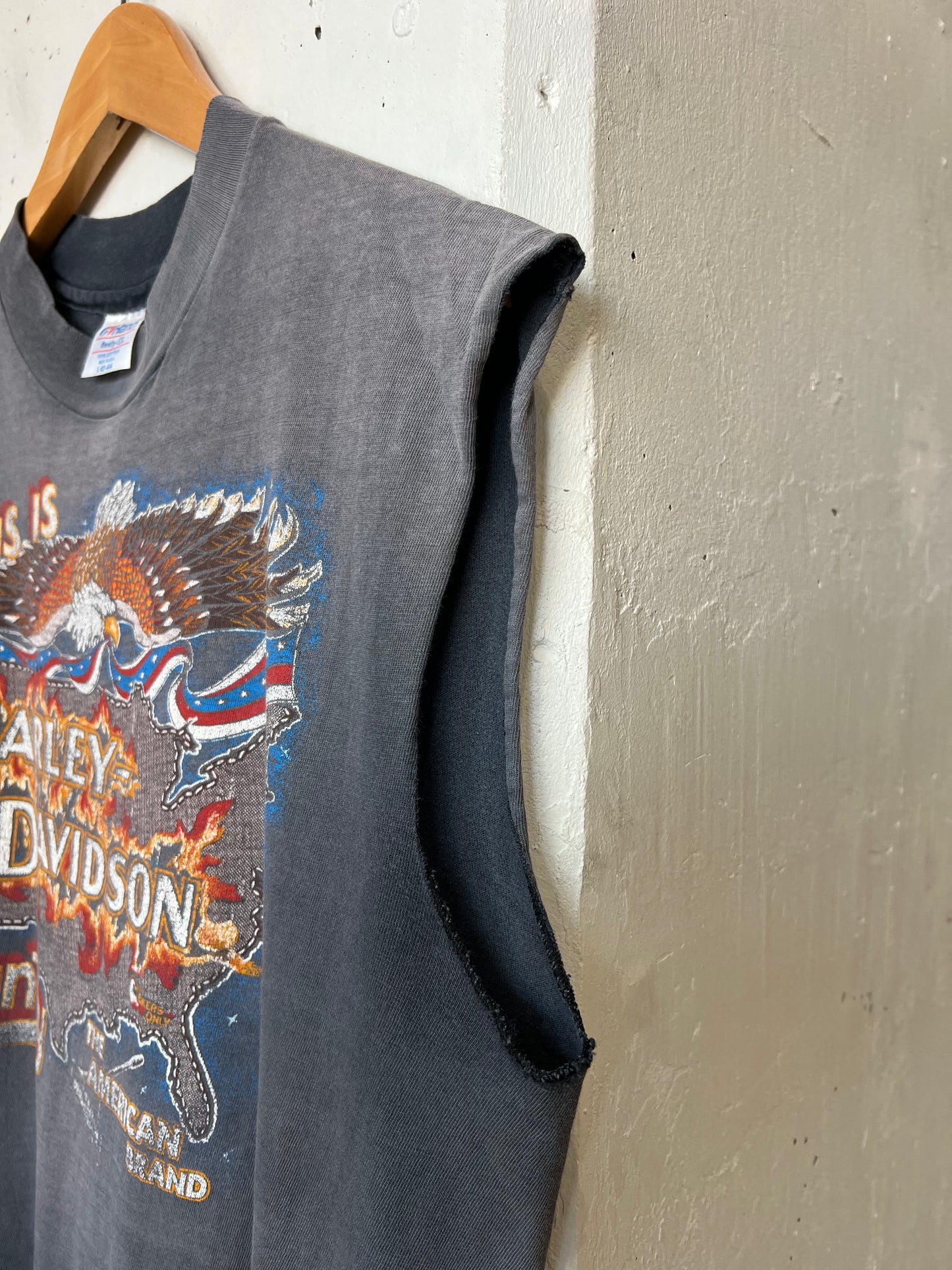 Vintage 80s Springfield Harley Davidson Cut Off Tee
