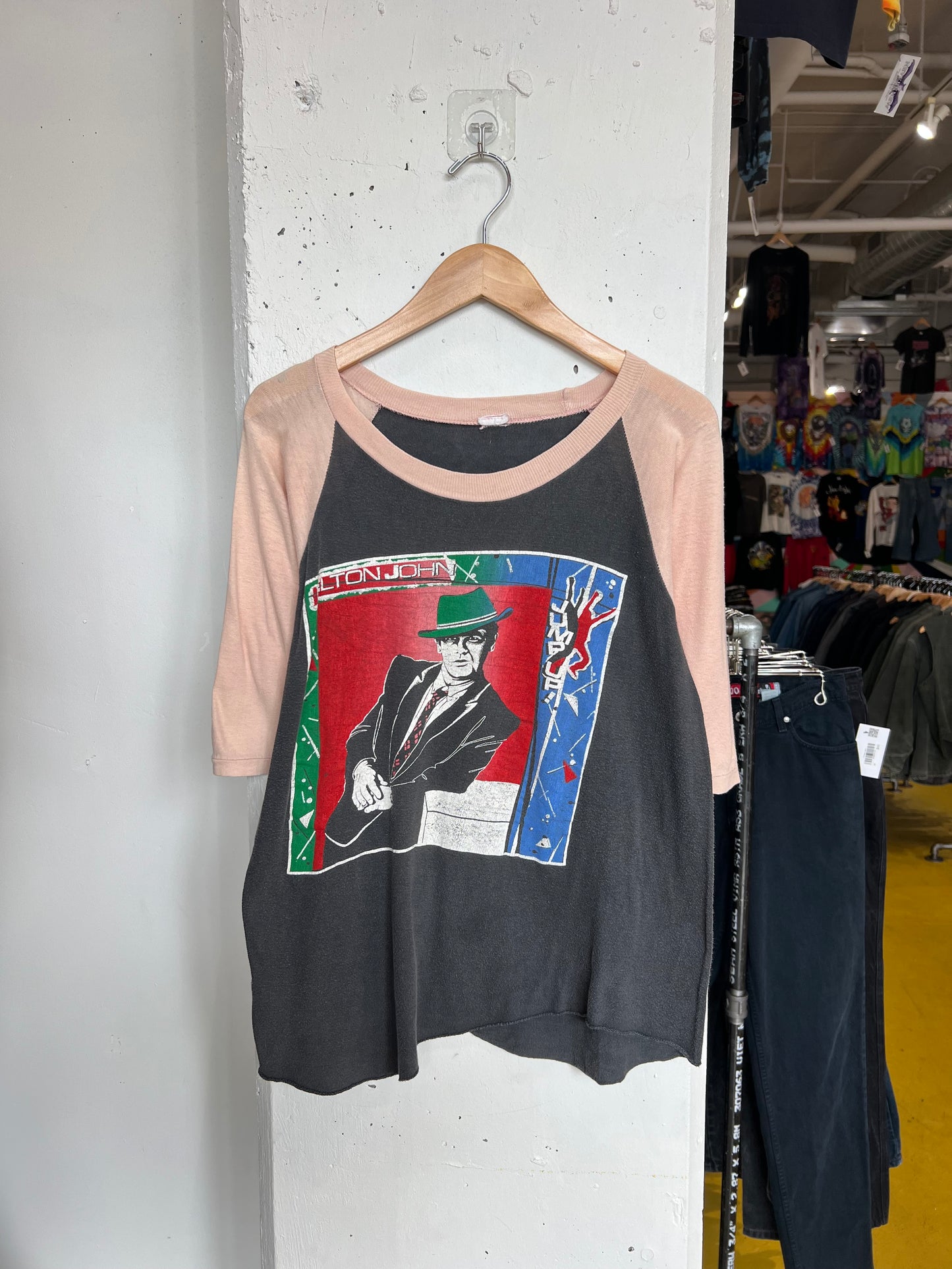 Vintage Elton John 1982 Tour Raglan Tee