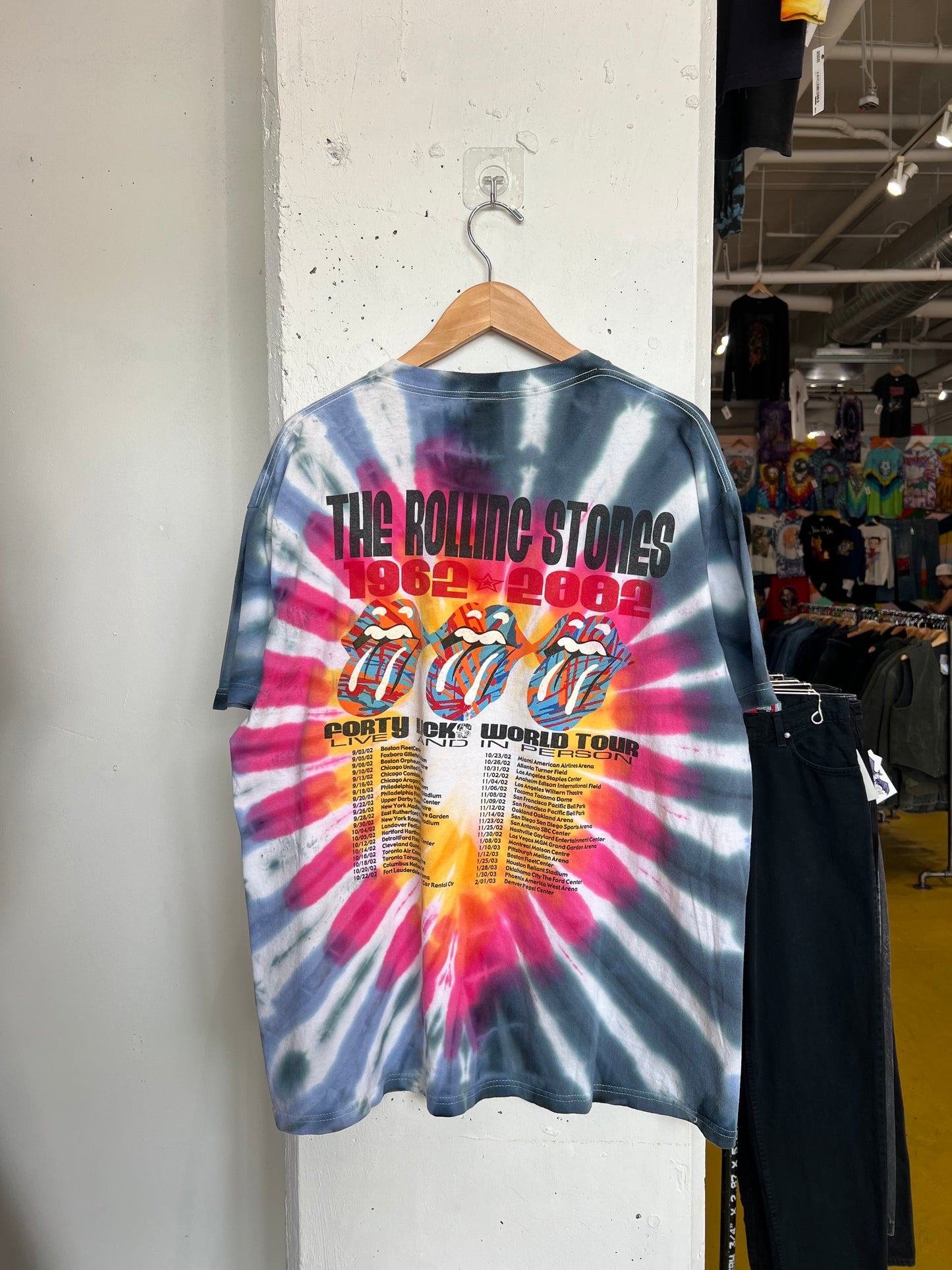 Vintage 2002 “40 Licks” Rolling Stones Tour Tie Dye Tee
