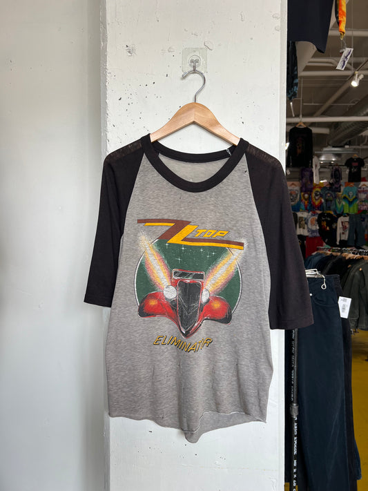 Vintage 83-84 ZZ Top “Eliminator” Tour Raglan Tee