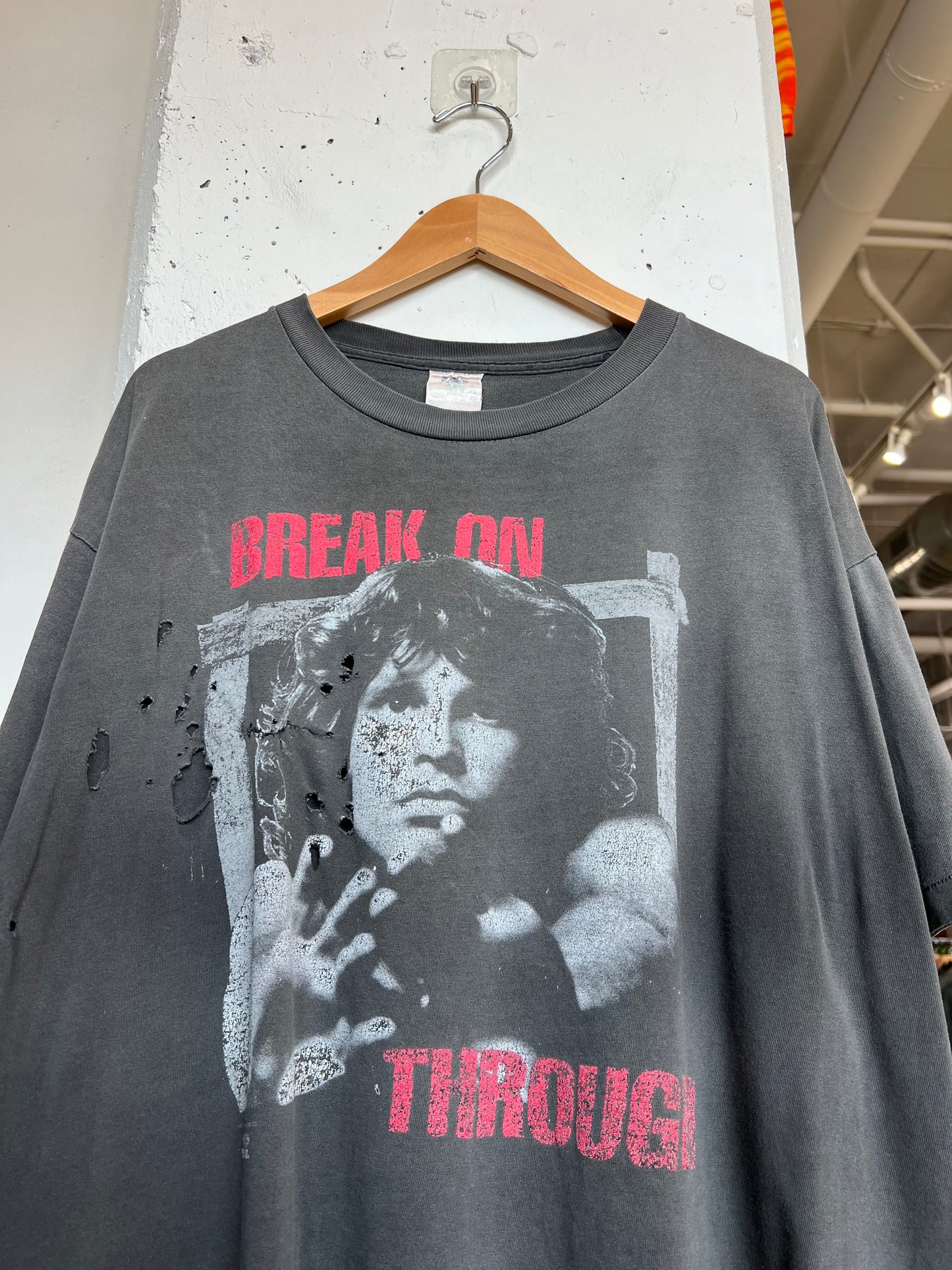 Vintage 90s Thrashed Jim Morrison “Break On Through” Tee