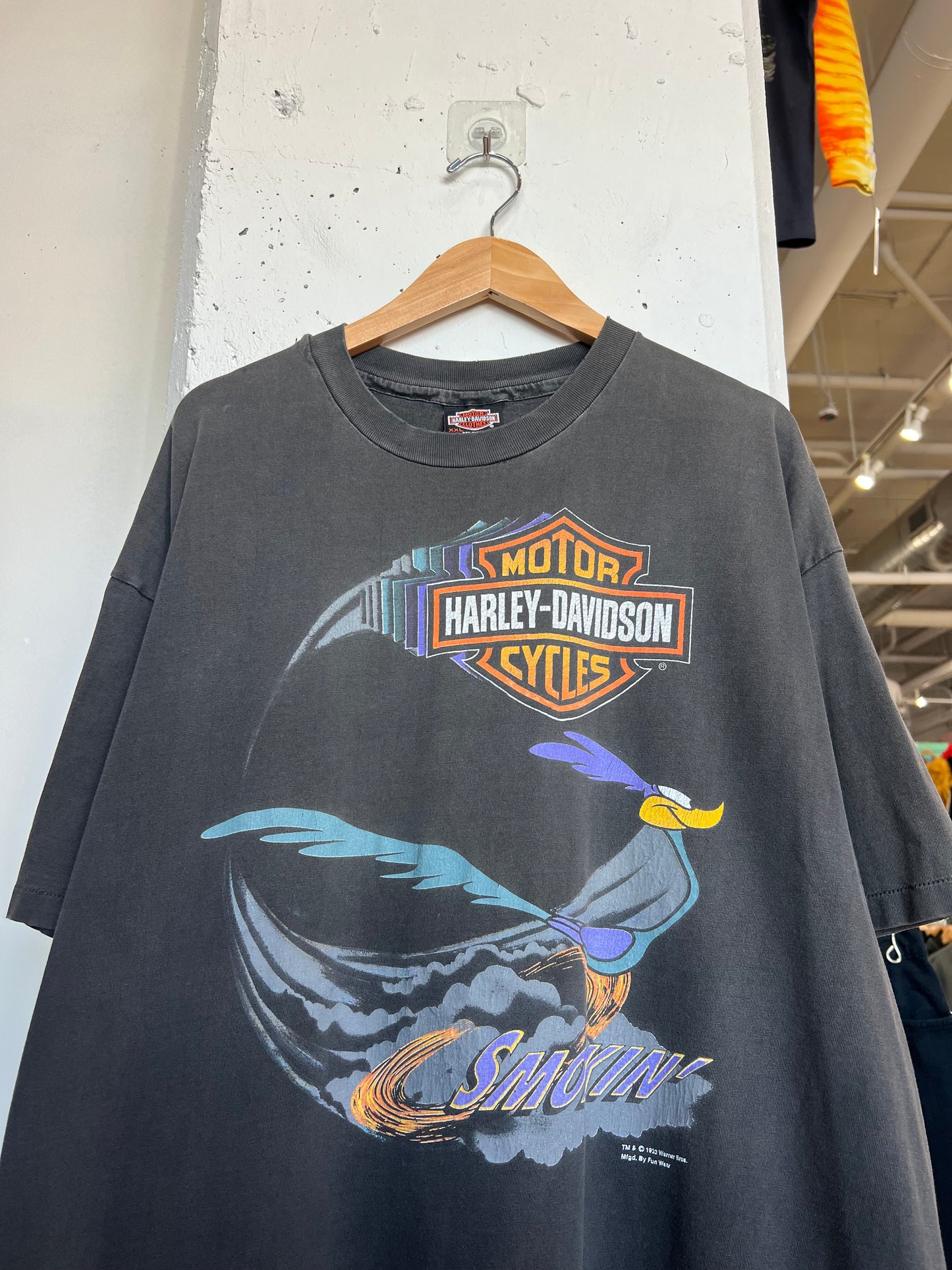 Vintage 90s Waco Harley Davidson Road Runner Faded Tee