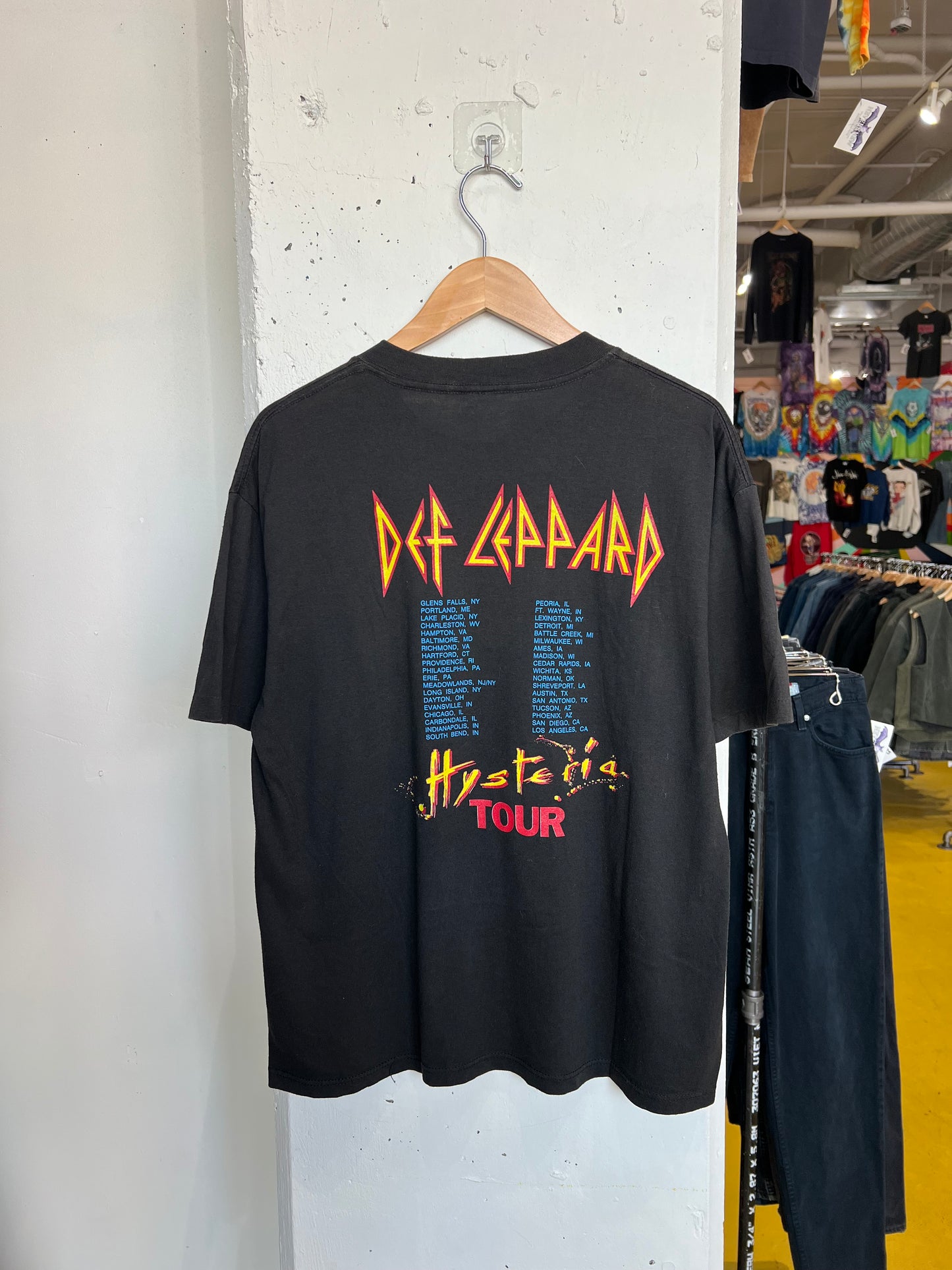Vintage 80s Def Leppard Hysteria Tour Tee
