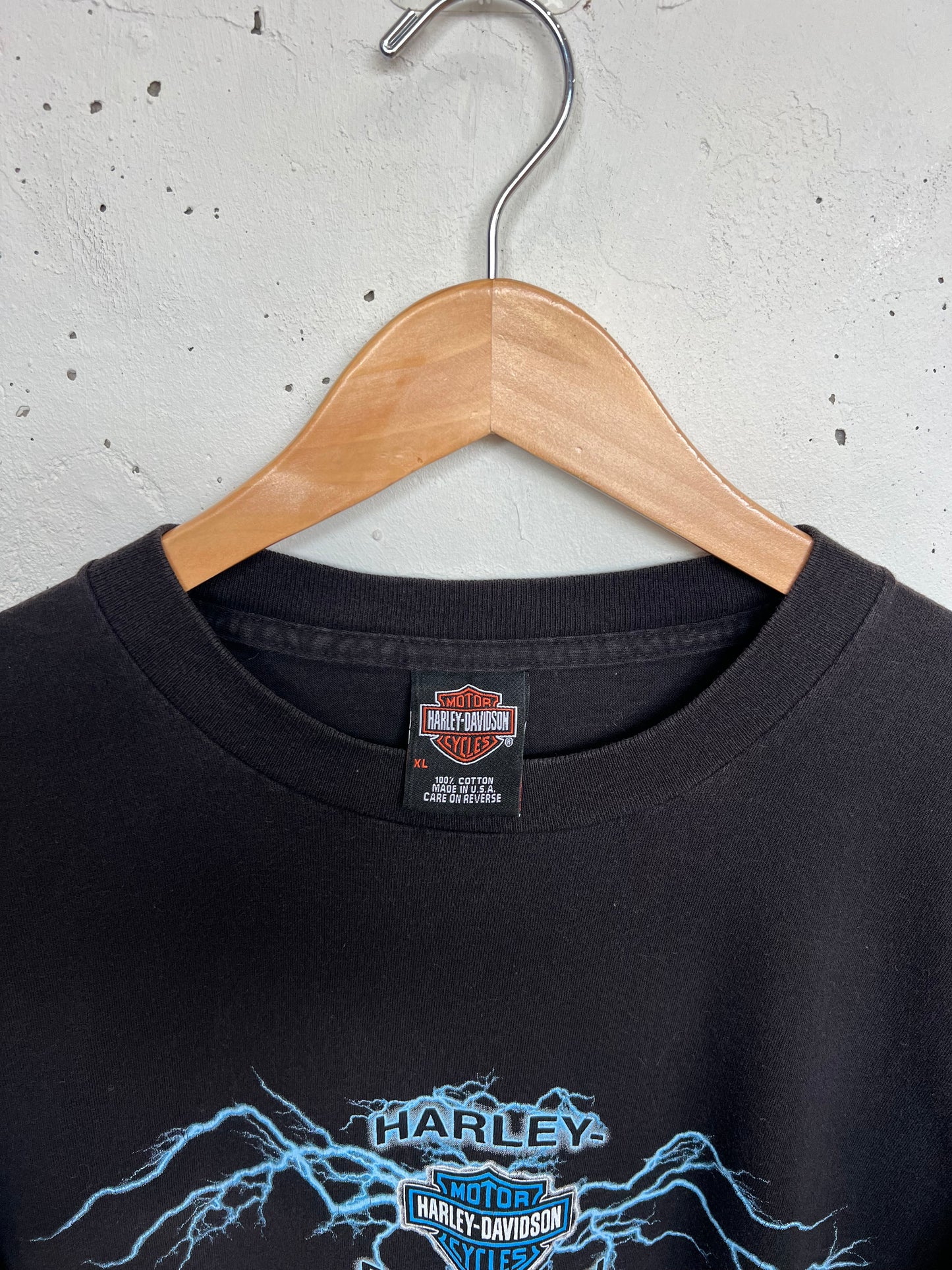 Vintage 2000s Texas Harley Davidson Lightning Longsleeve T Shirt