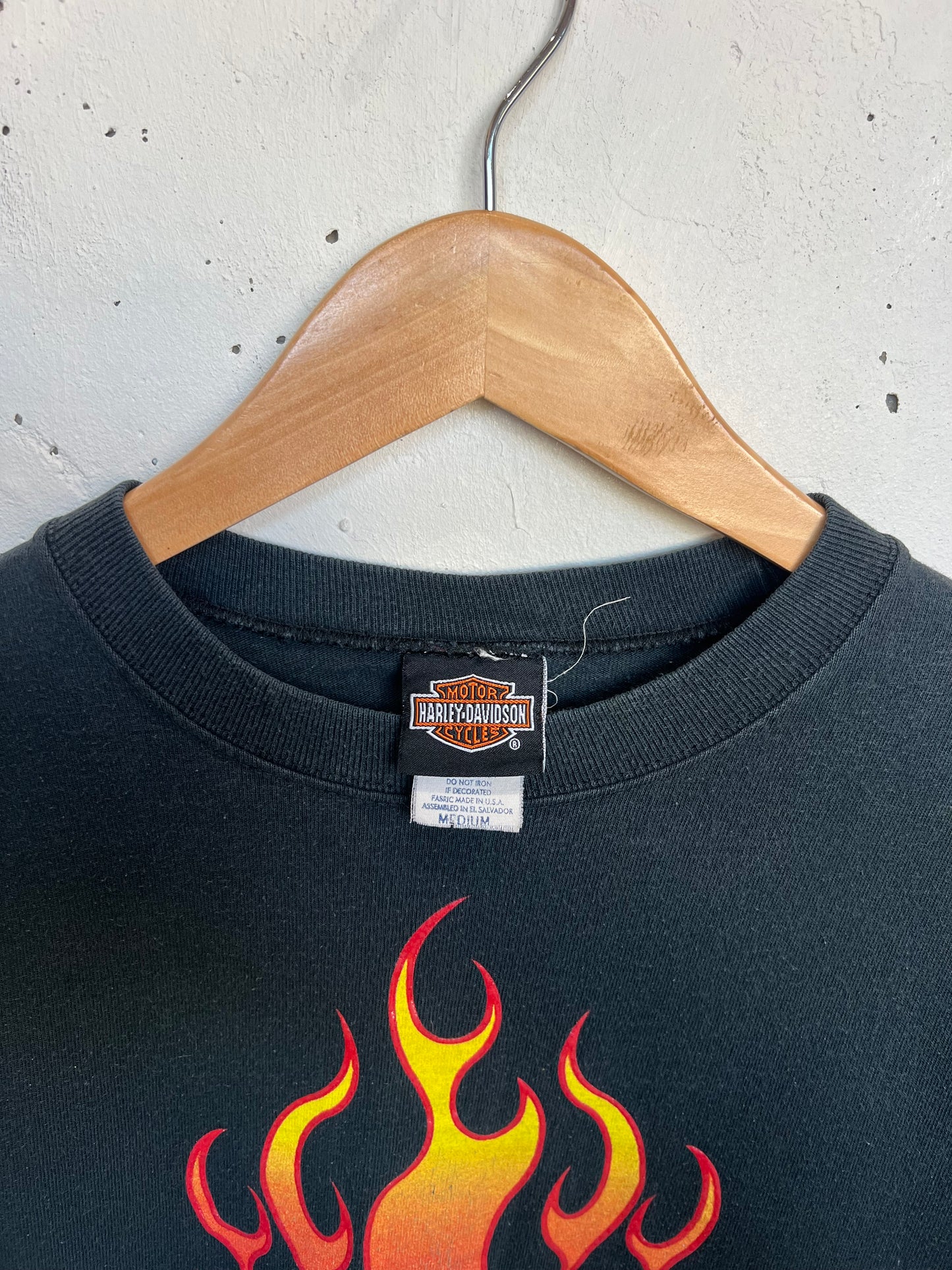 Vintage 2000 Kenosha Harley Davidson Flame Longsleeve T Shirt