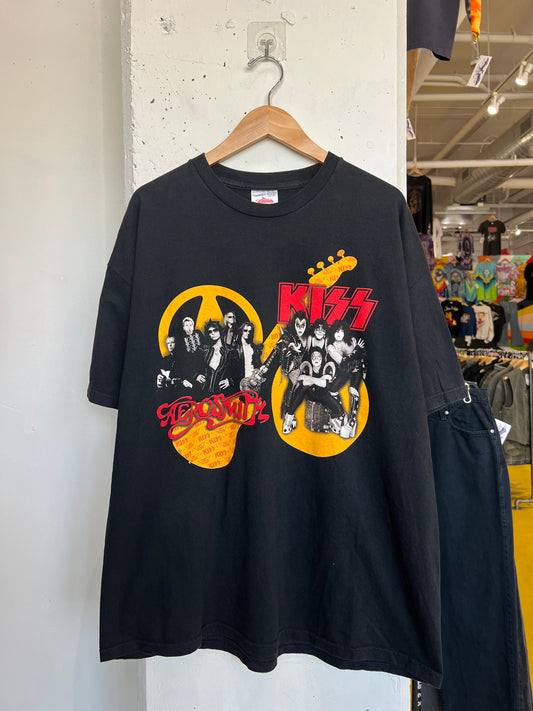 Vintage 2000s Aerosmith KISS Tee
