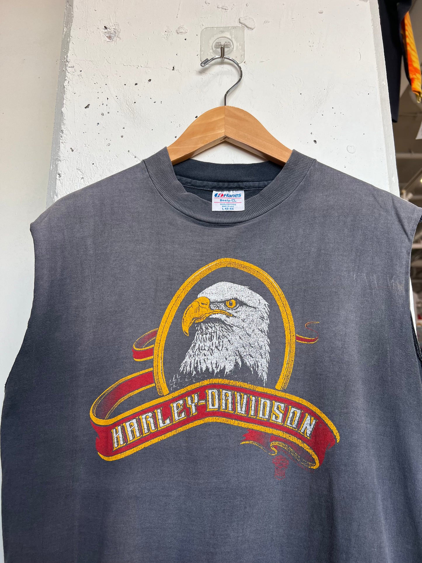 Vintage 80s San Diego Harley Davidson Cut Off Tee