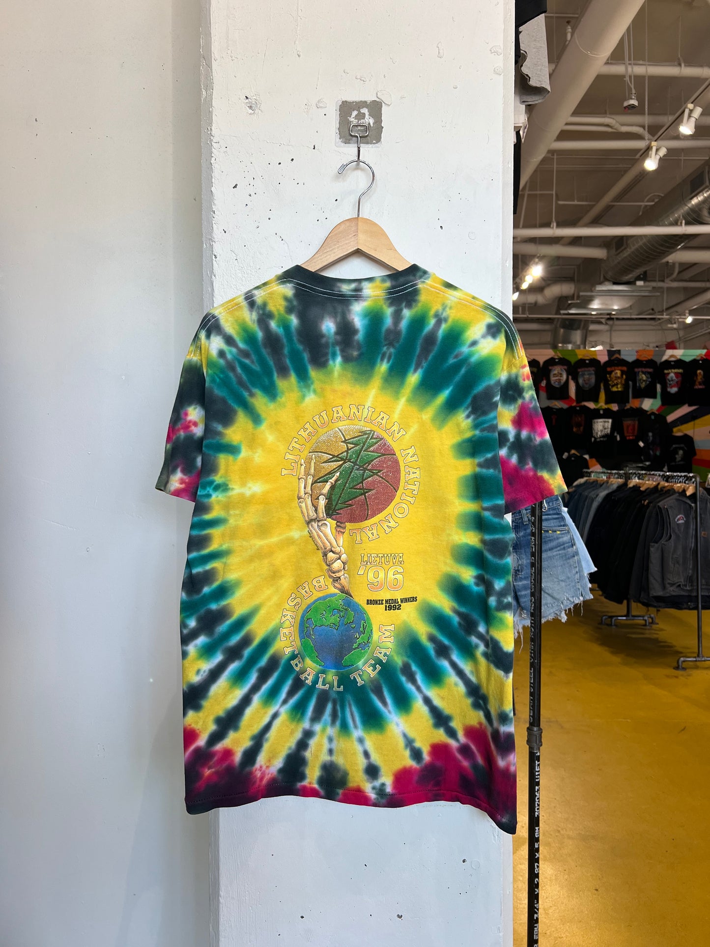 Vintage 90s Grateful Dead Lithuania Basketball Tee