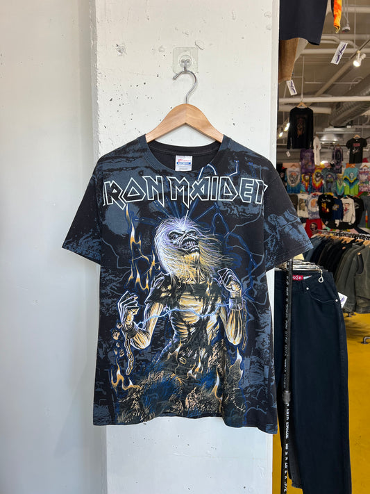 Vintage 2000s Iron Maiden All Over Print Tee