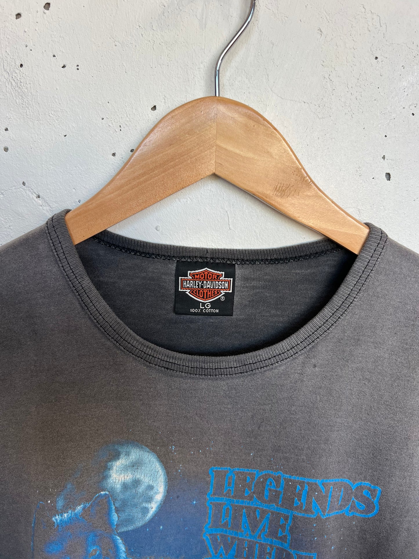 Vintage 90s Fremont Harley Davidson Faded Cut Off Tee