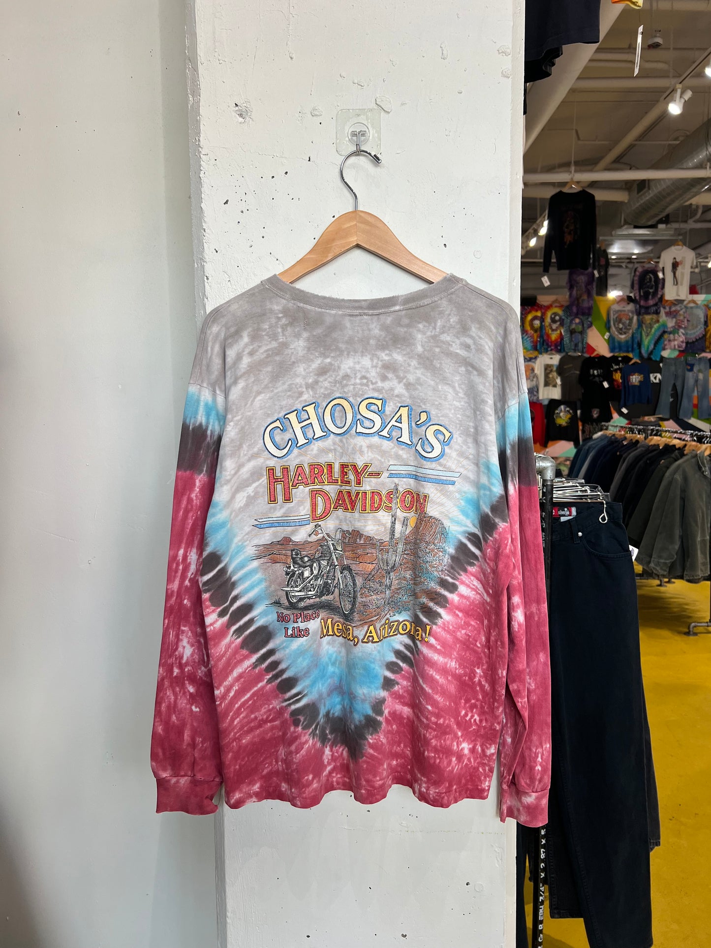 Vintage 1992 Harley Mesa Tie Dye Longsleeve Tee
