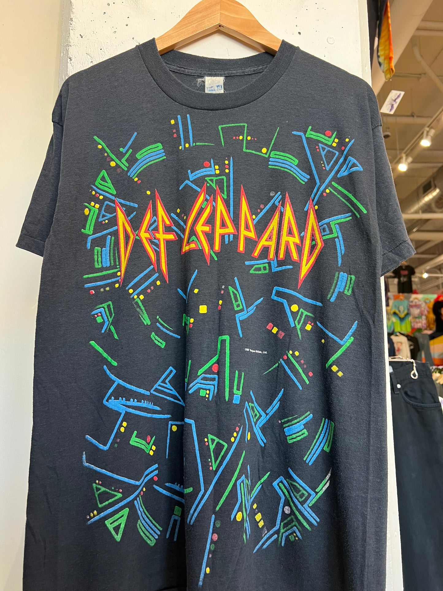 Vintage 1987 Def Leppard All Over Print Tee