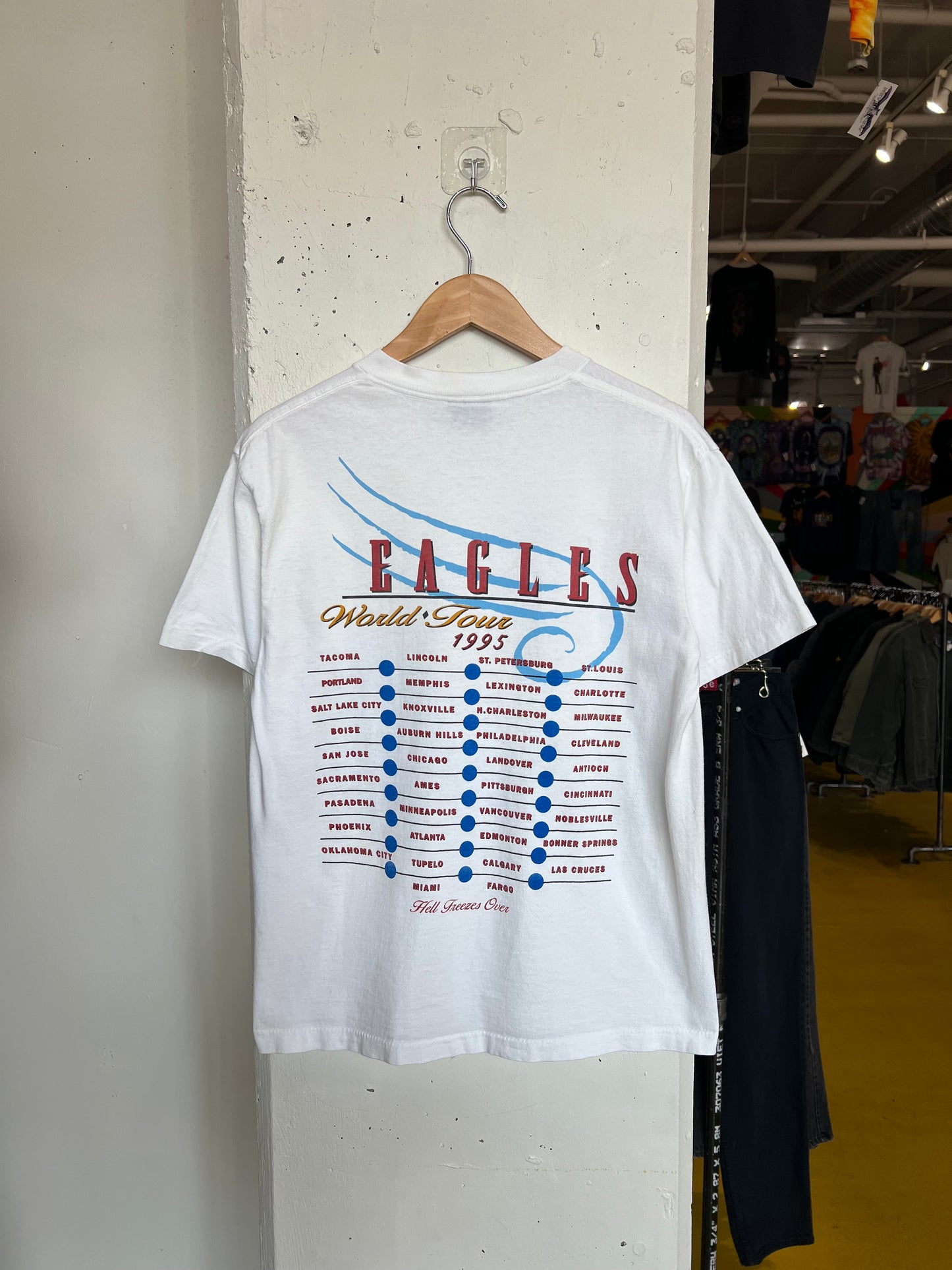 Vintage 1995 The Eagles “Hell Freezes Over” World Tour Tee