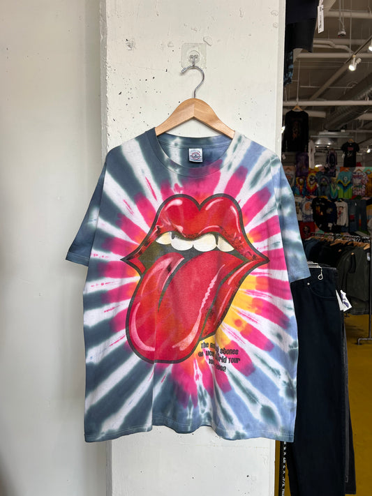 Vintage 2002 “40 Licks” Rolling Stones Tour Tie Dye Tee