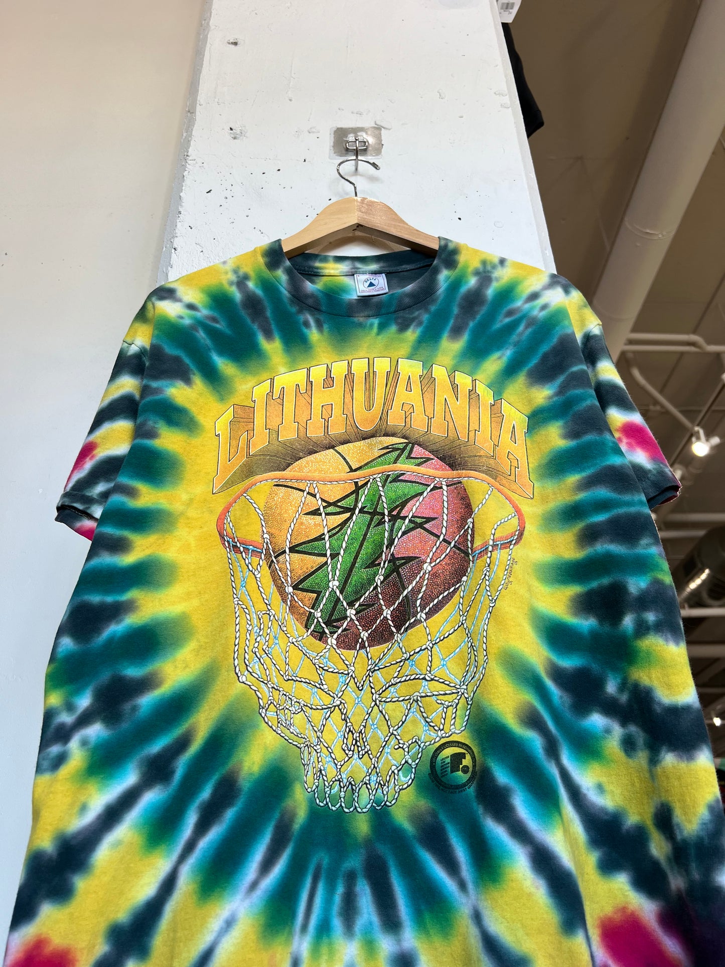Vintage 90s Grateful Dead Lithuania Basketball Tee