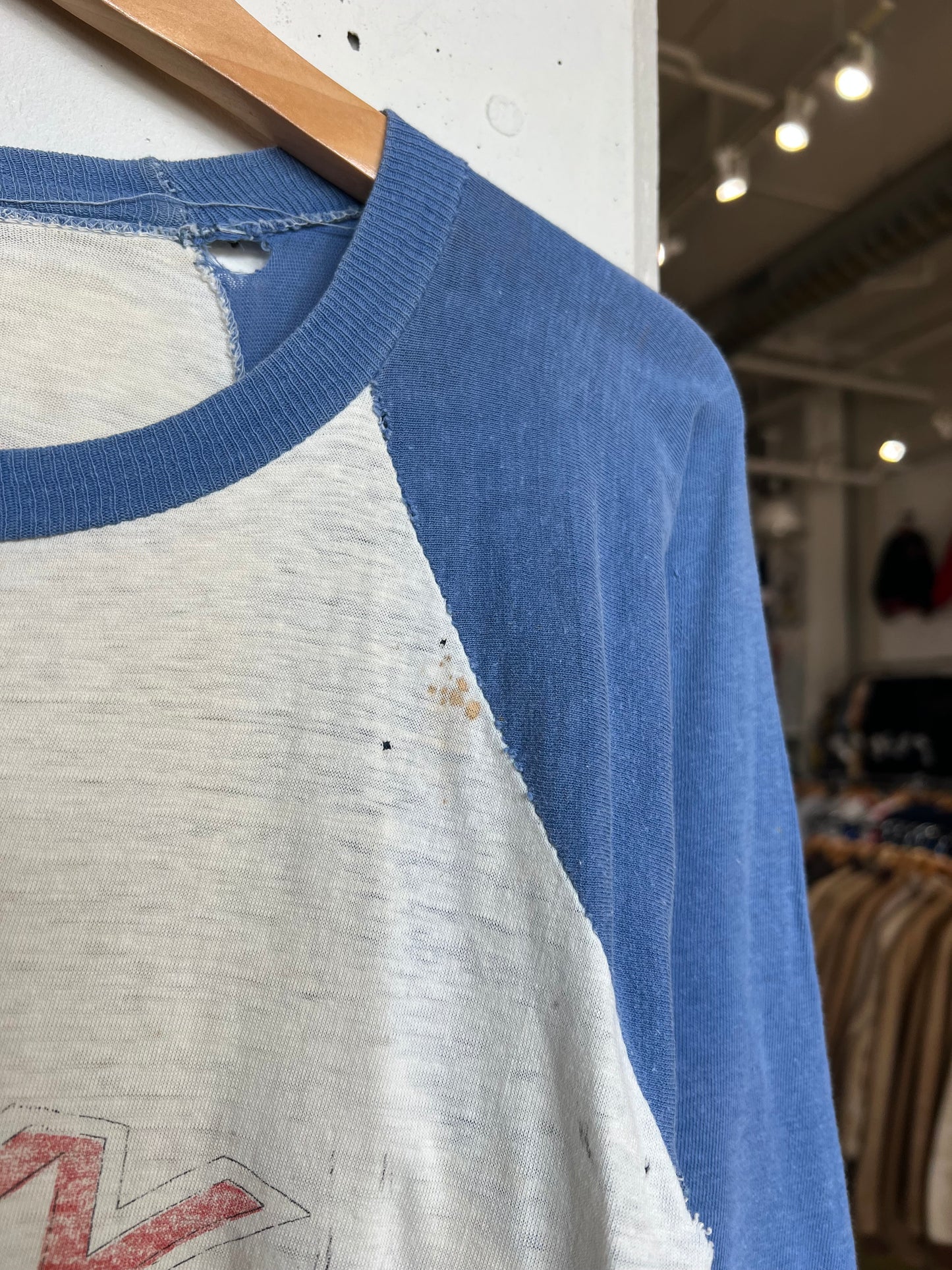 Vintage 80s Genesis Thrashed Parking Lot Bootleg World Tour Raglan Tee