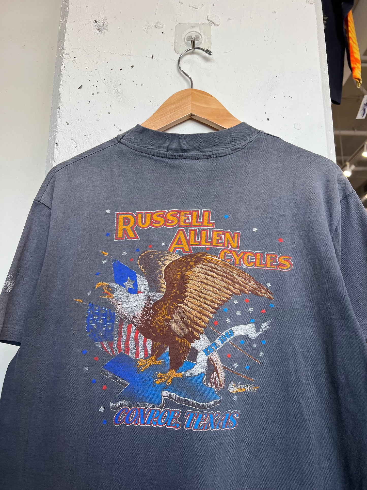 Vintage 80s Conroe Harley Davidson Pocket Tee