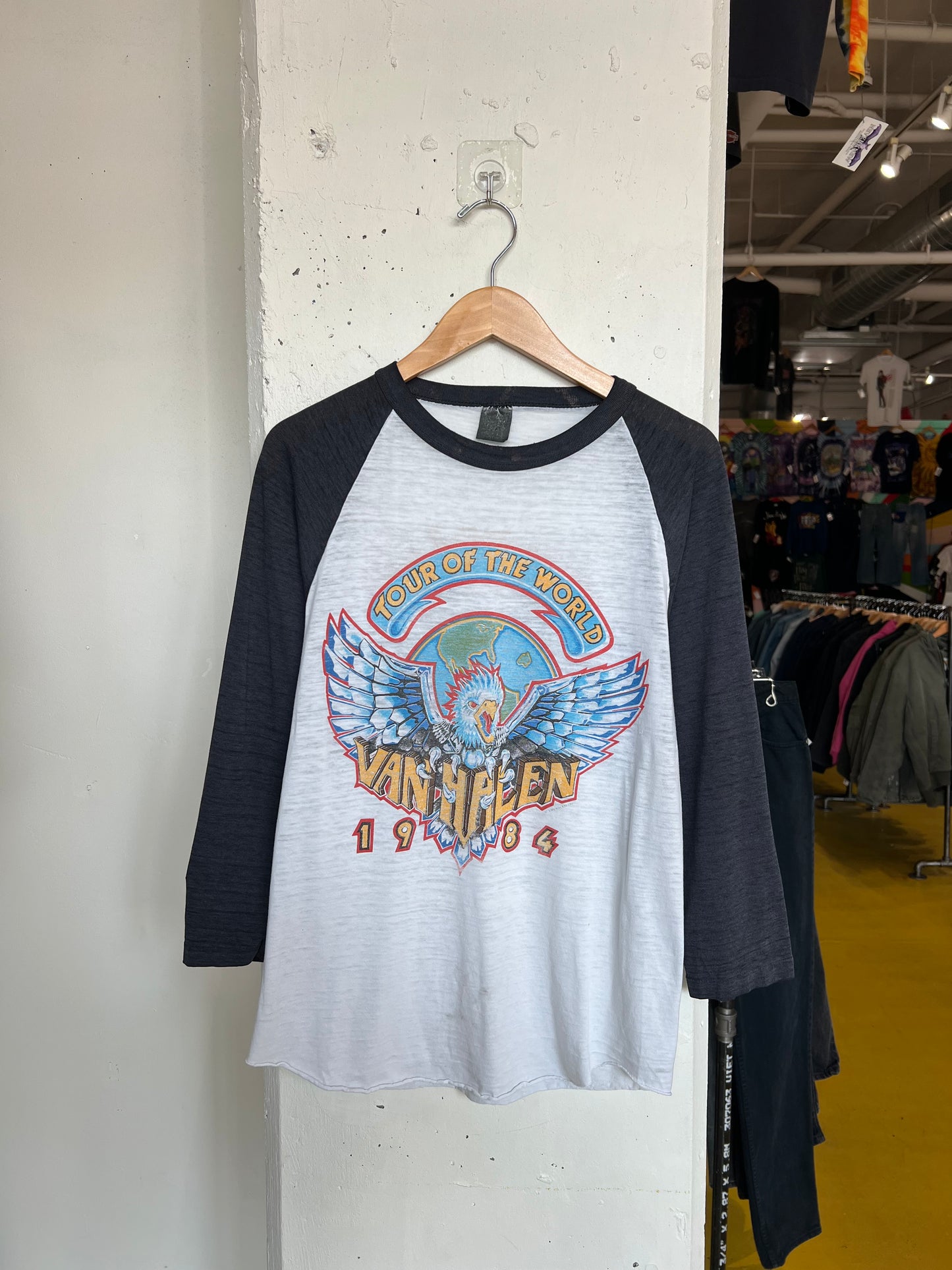 Vintage 1984 Van Halen Thrashed Tour Tee