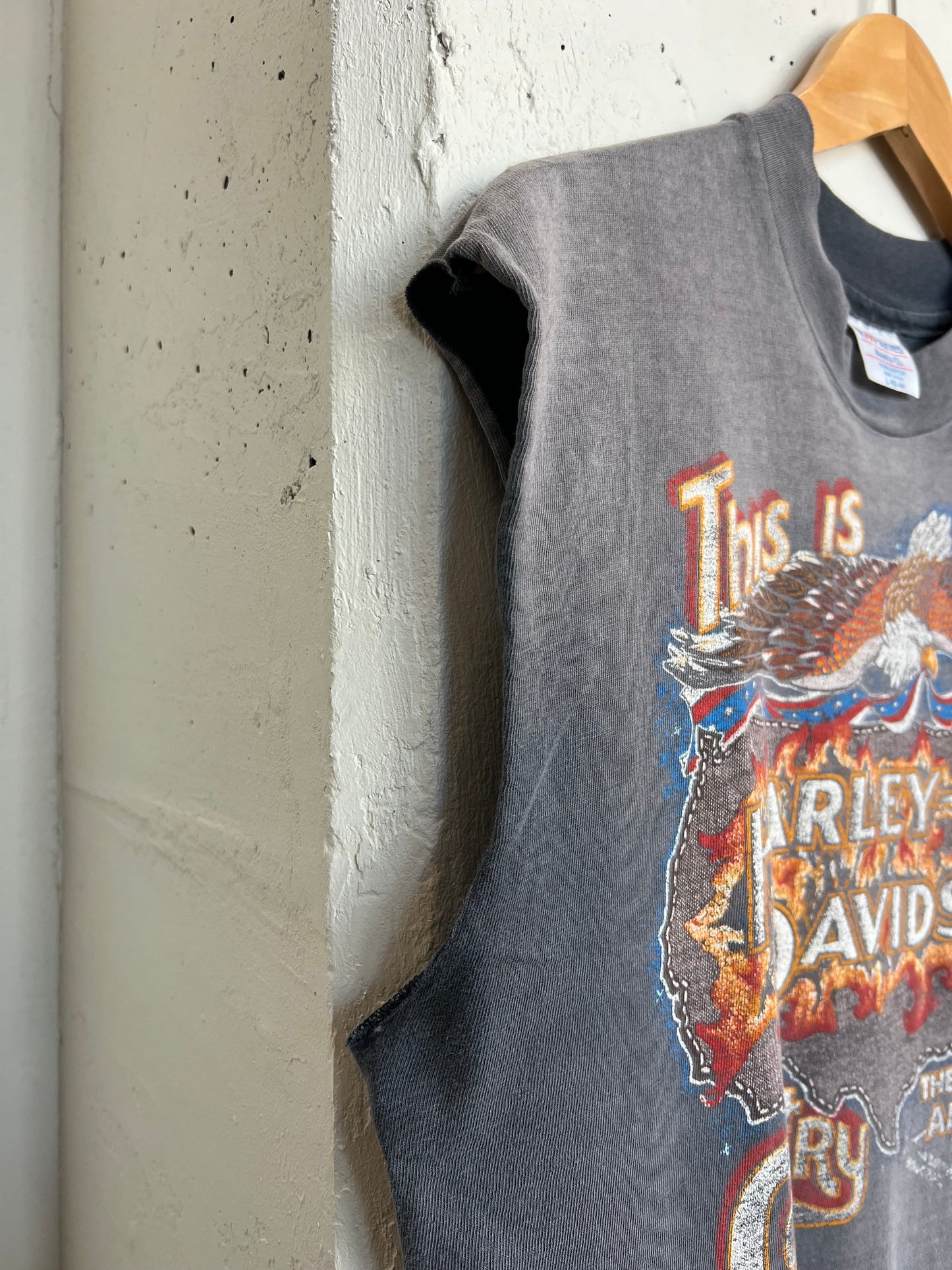 Vintage 80s Springfield Harley Davidson Cut Off Tee