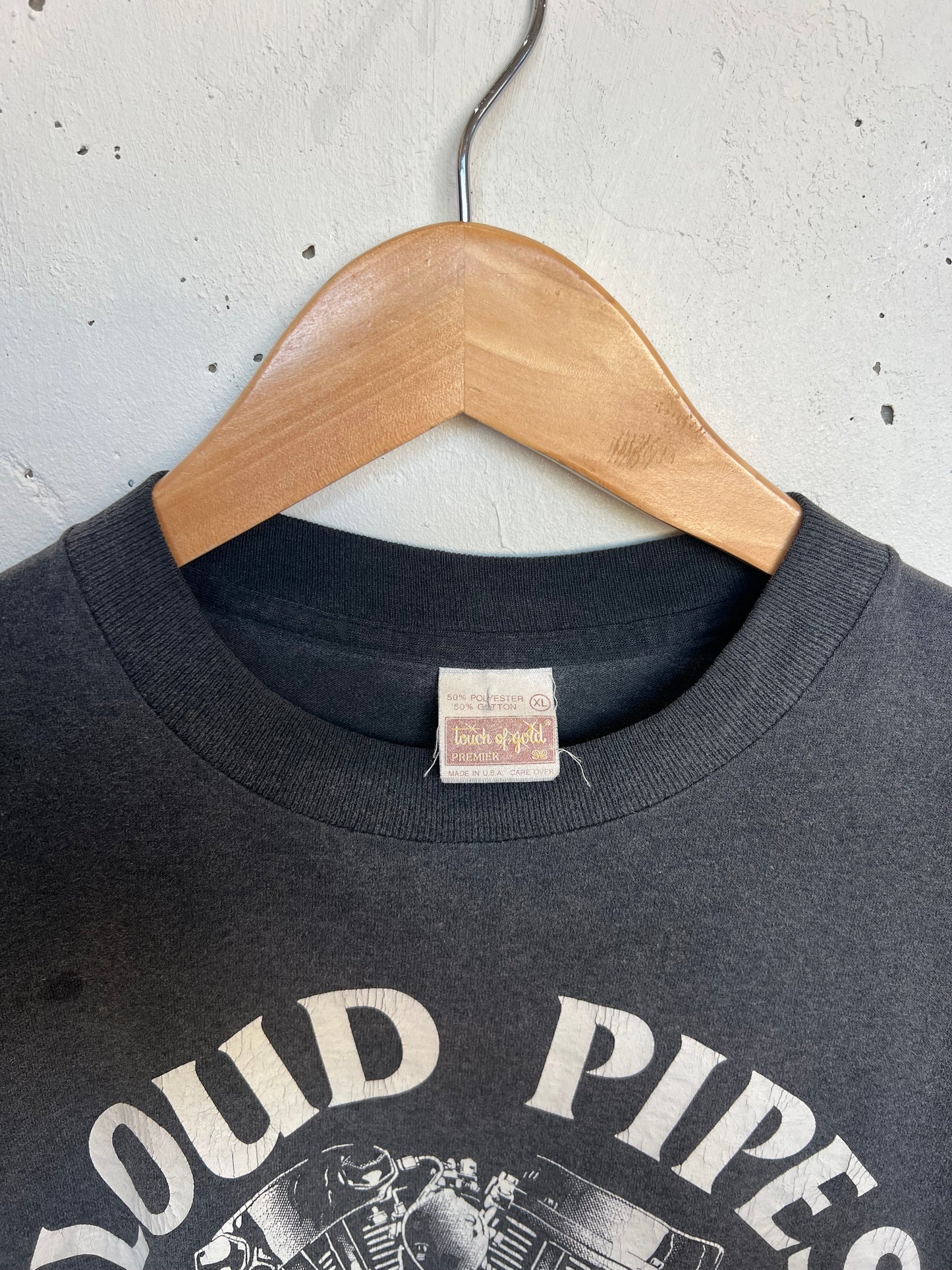 Vintage 90s Loud Pipes Save Lives Biker Tee