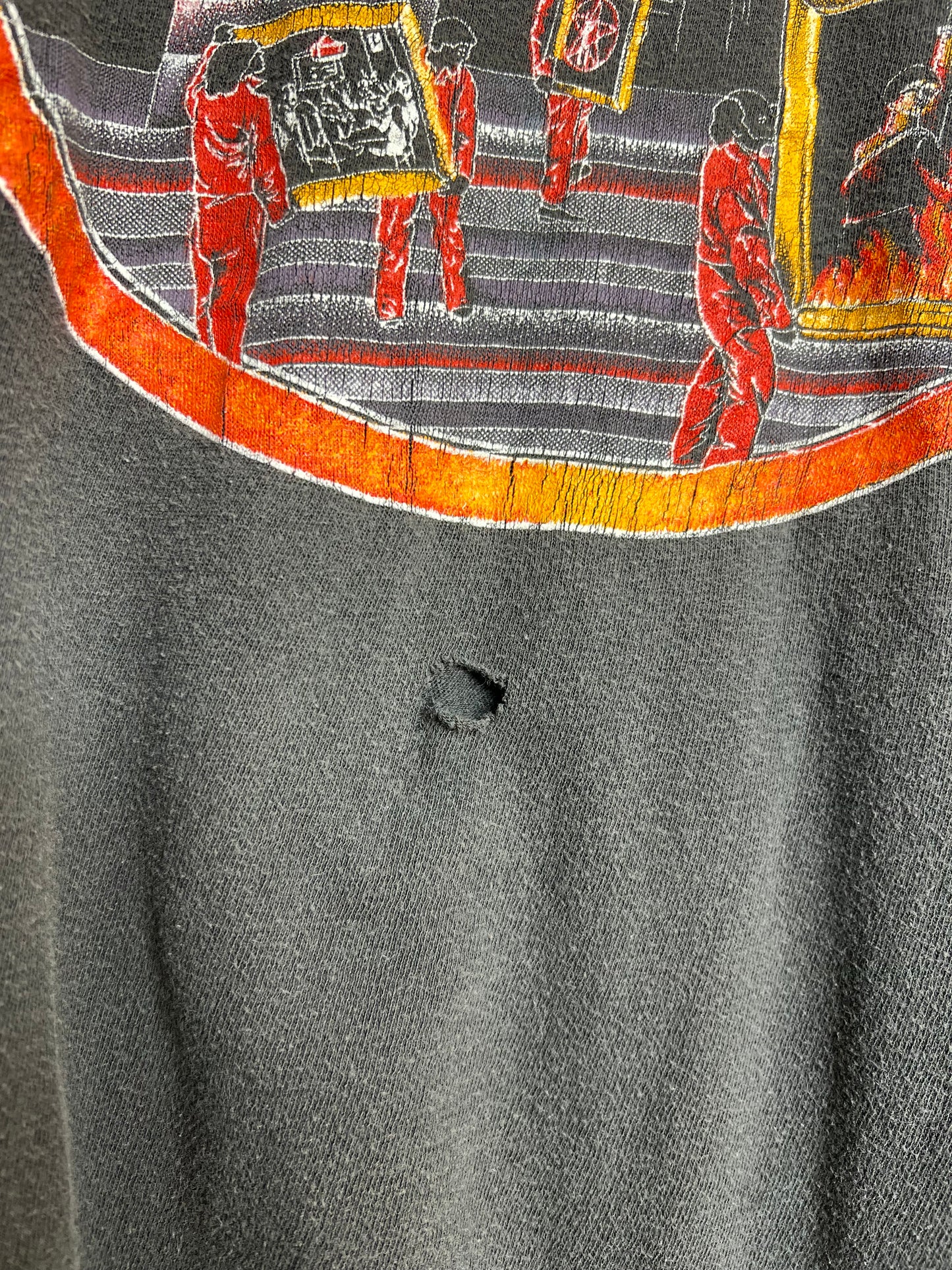 Vintage 80s Rush Parking Lot Bootleg Concert Raglan Tee