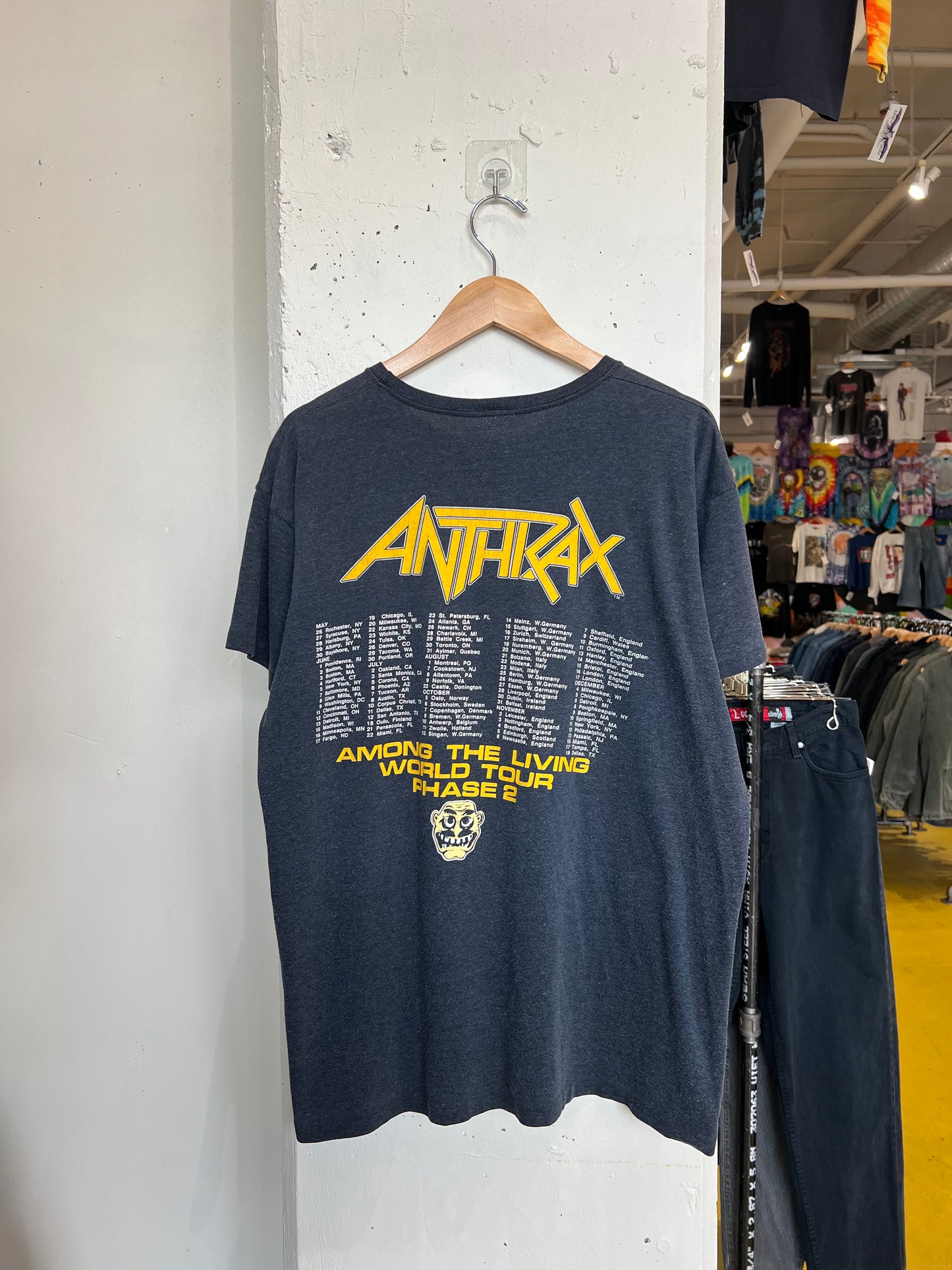 Vintage 1987 Anthrax Tour Tee