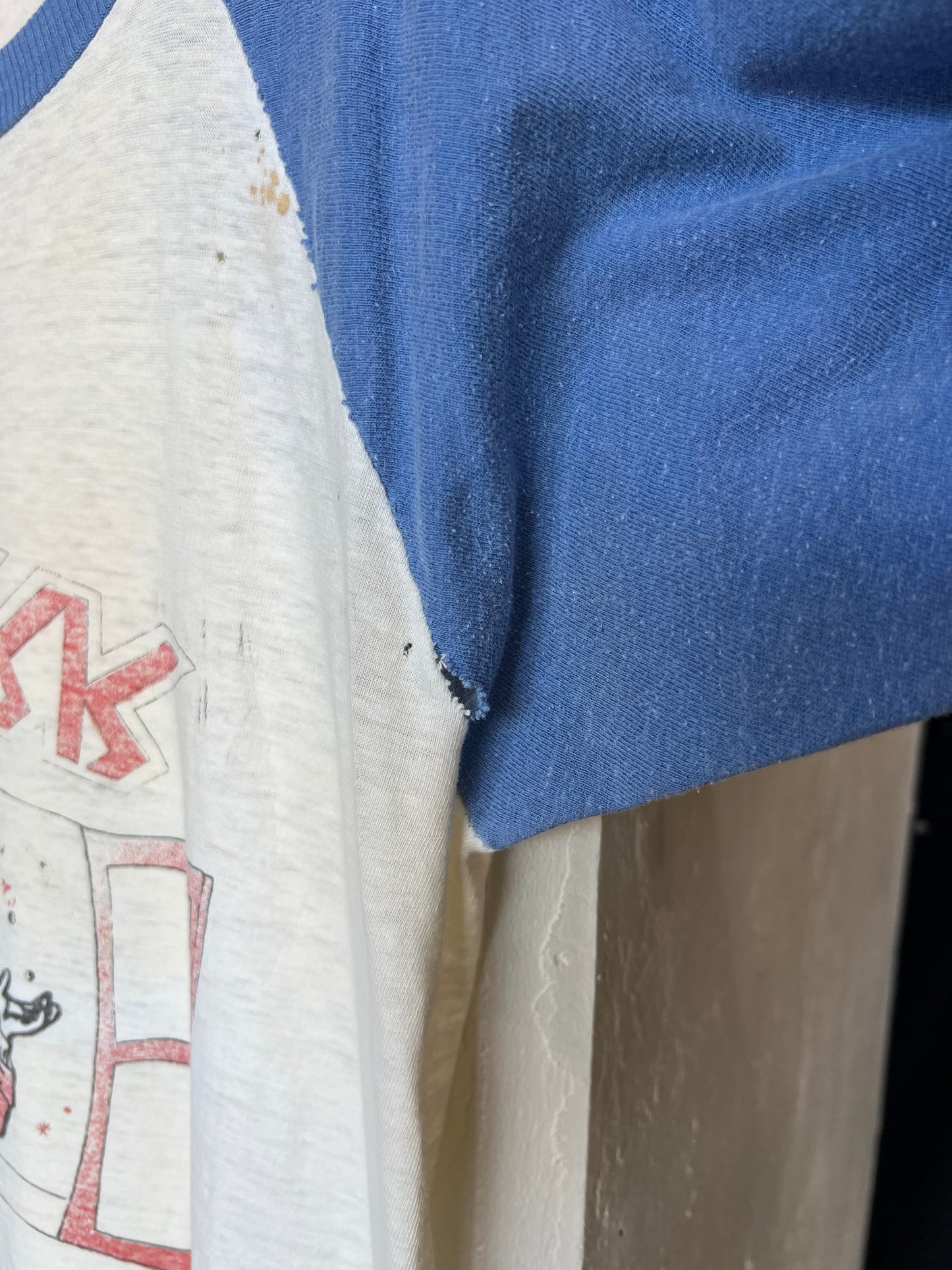 Vintage 80s Genesis Thrashed Parking Lot Bootleg World Tour Raglan Tee