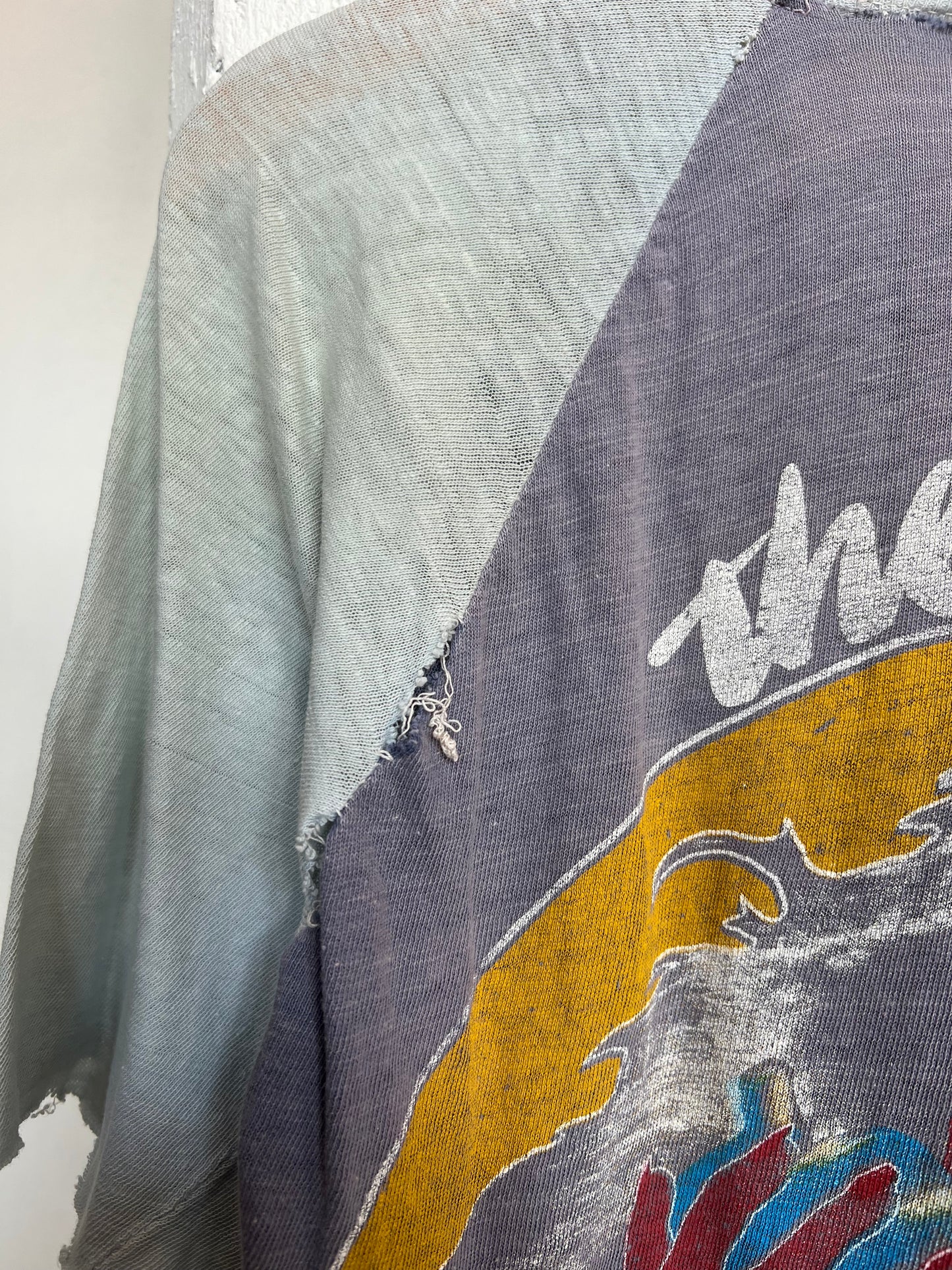 Vintage The Cars Thrashed Parking Lot Bootleg Raglan Tee