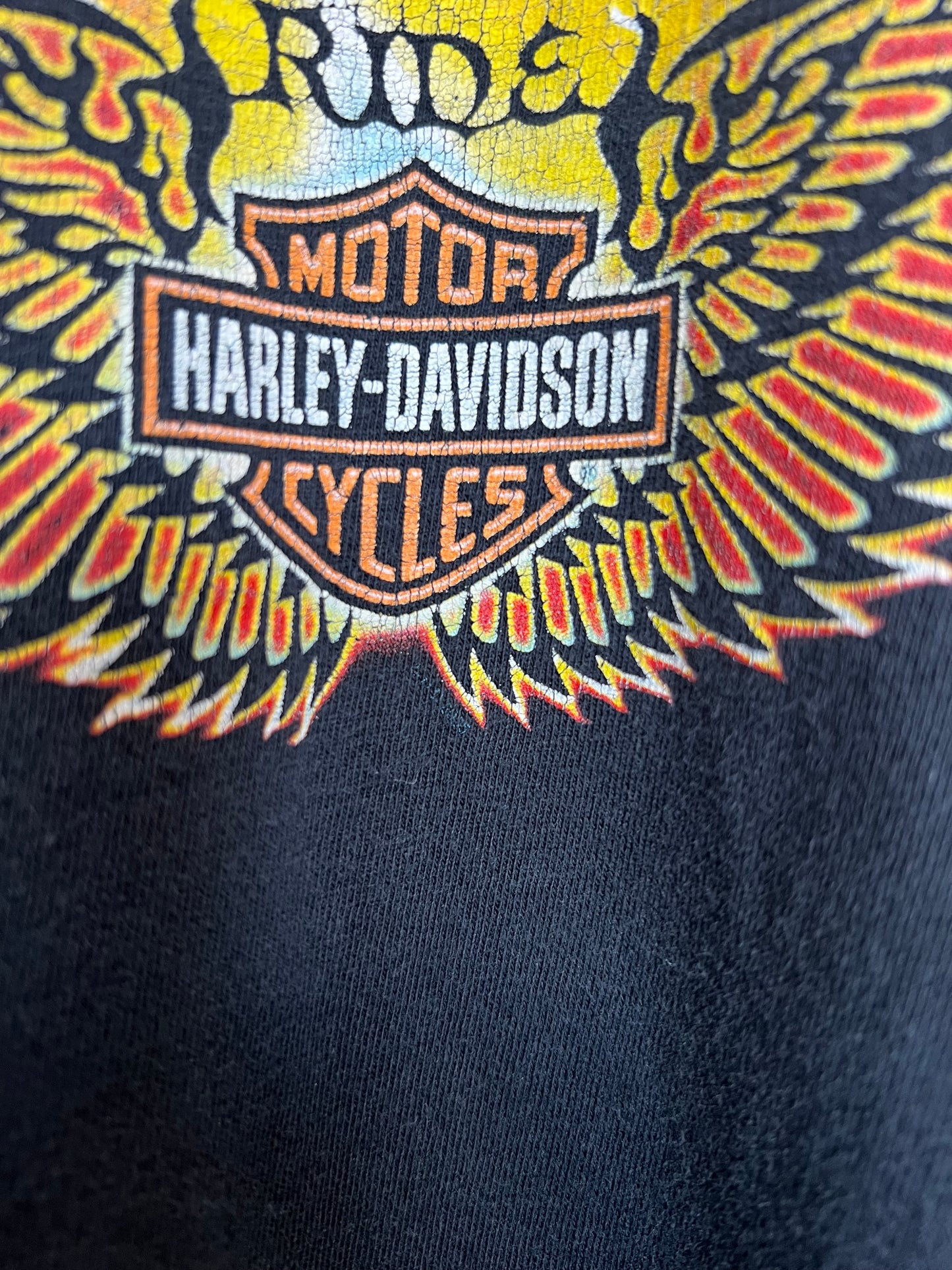 Vintage 90s Wildwood Harley Davidson Flame Longsleeve T Shirt