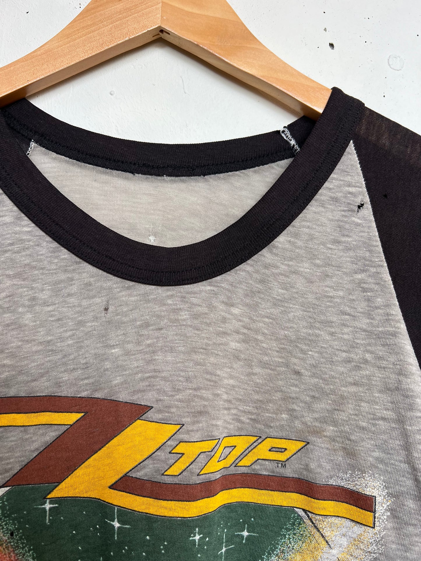 Vintage 83-84 ZZ Top “Eliminator” Tour Raglan Tee