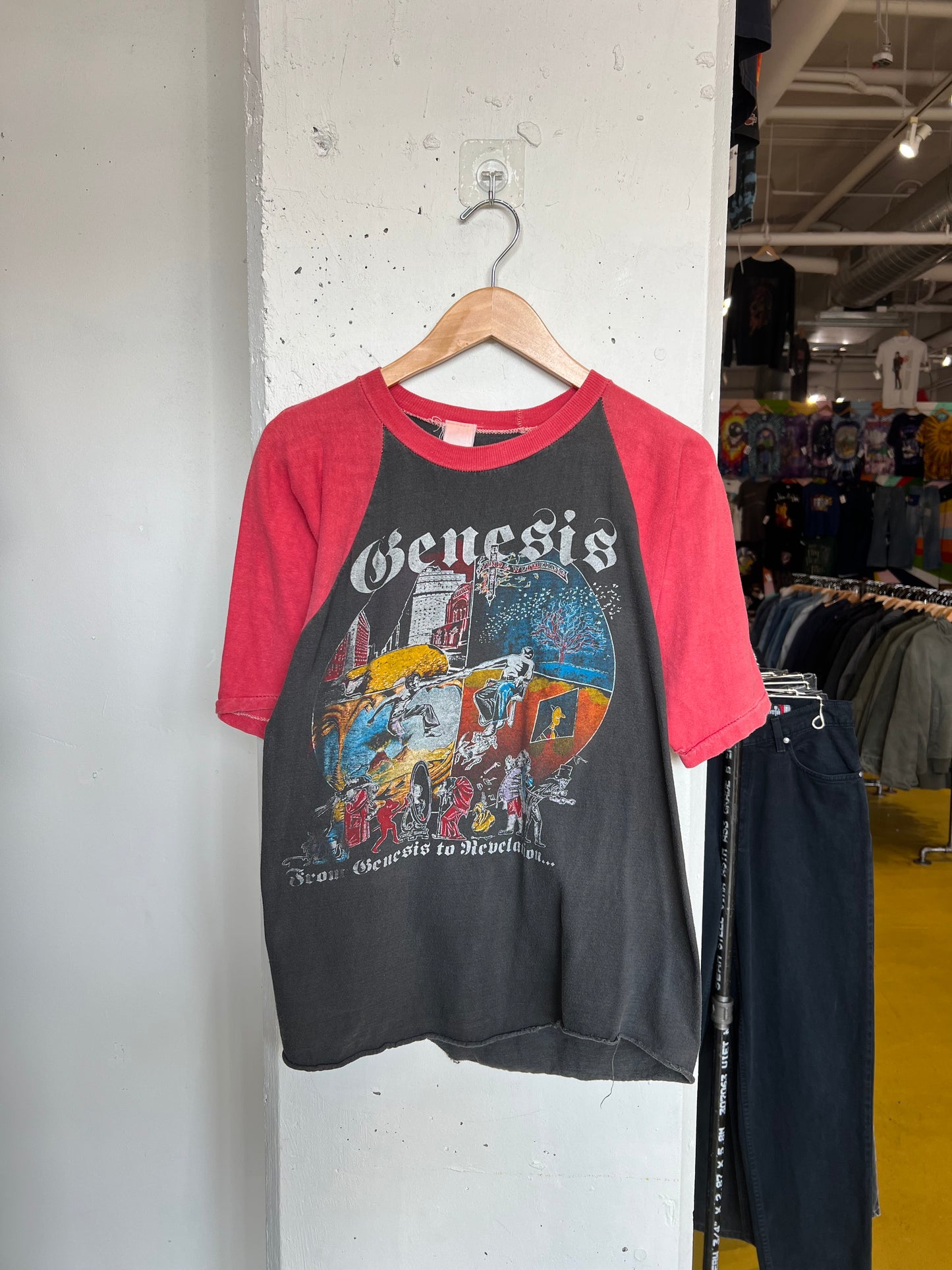 Vintage 1981 Genesis Parking Lot Bootleg Raglan Tee