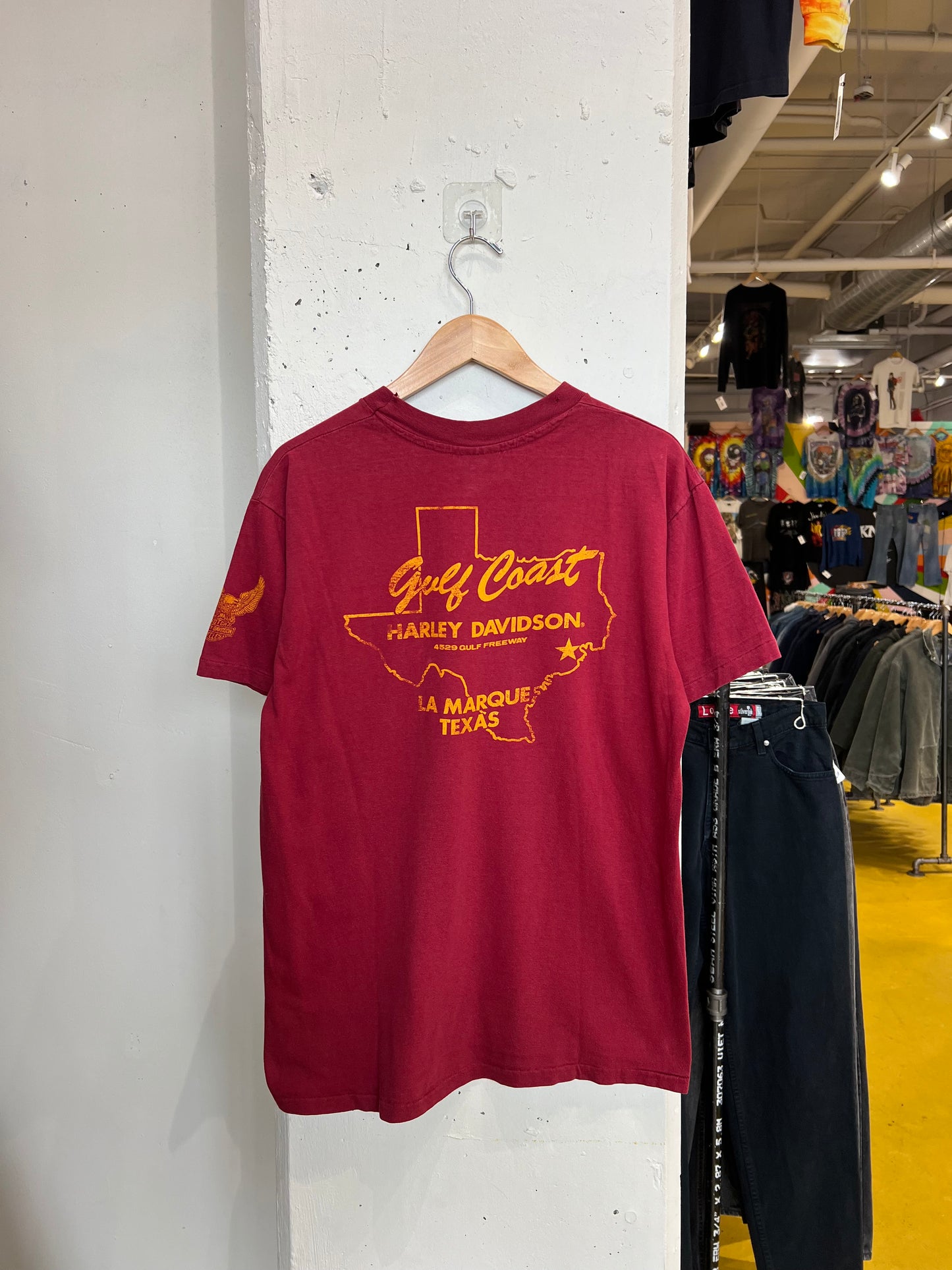 Vintage 80s Harley Davidson Texas Eagle Pocket Tee