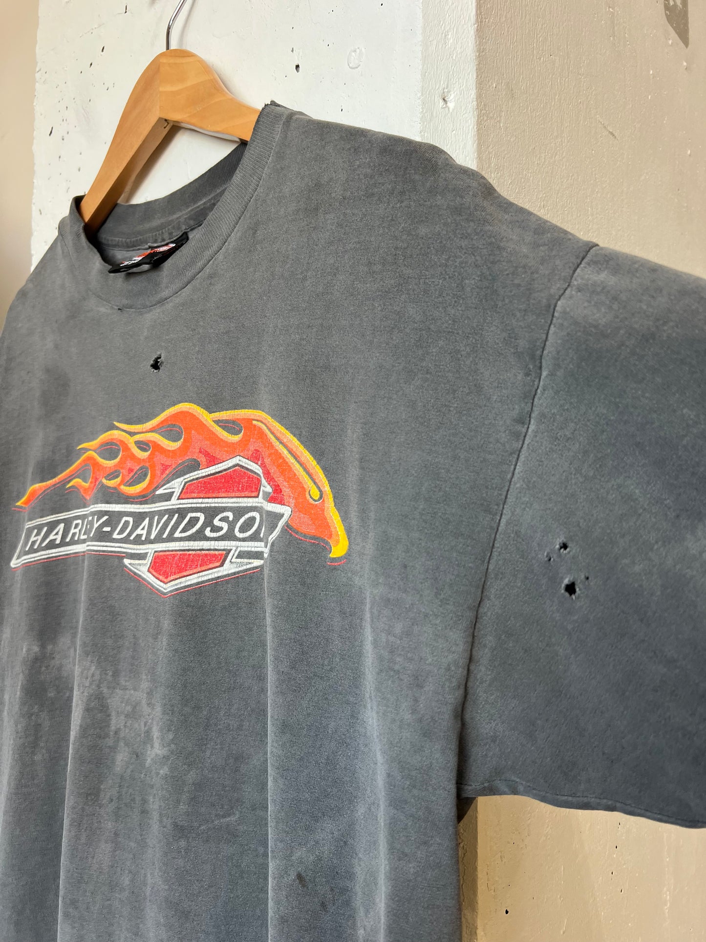 Vintage 90s Charleston Harley Davidson Faded Tee