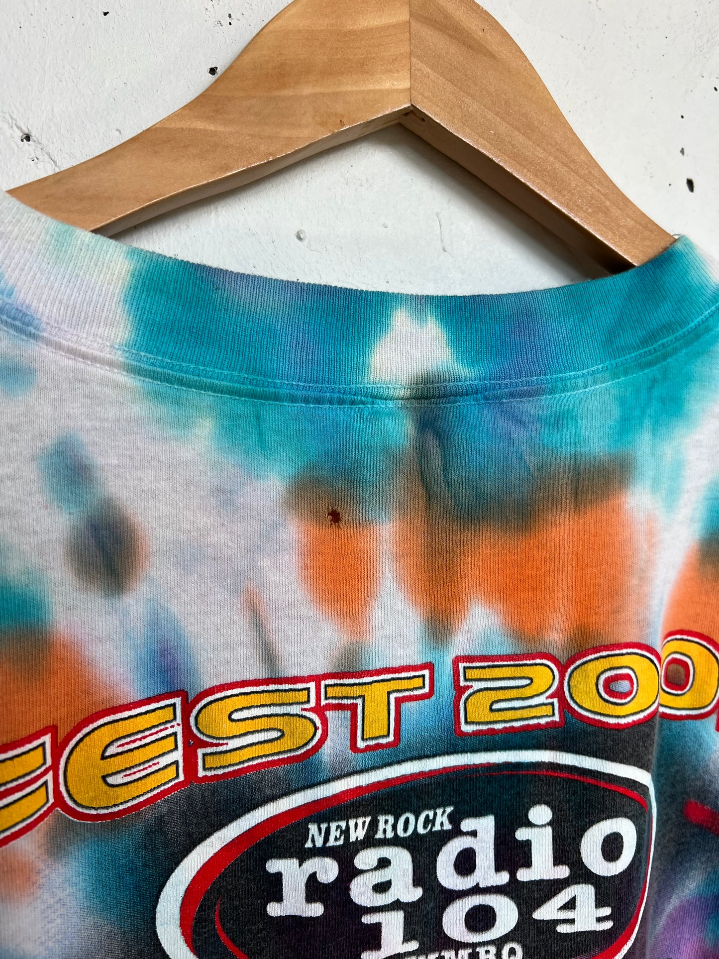 Vintage 2002 Radio 104 Fest Tie Dye Tee